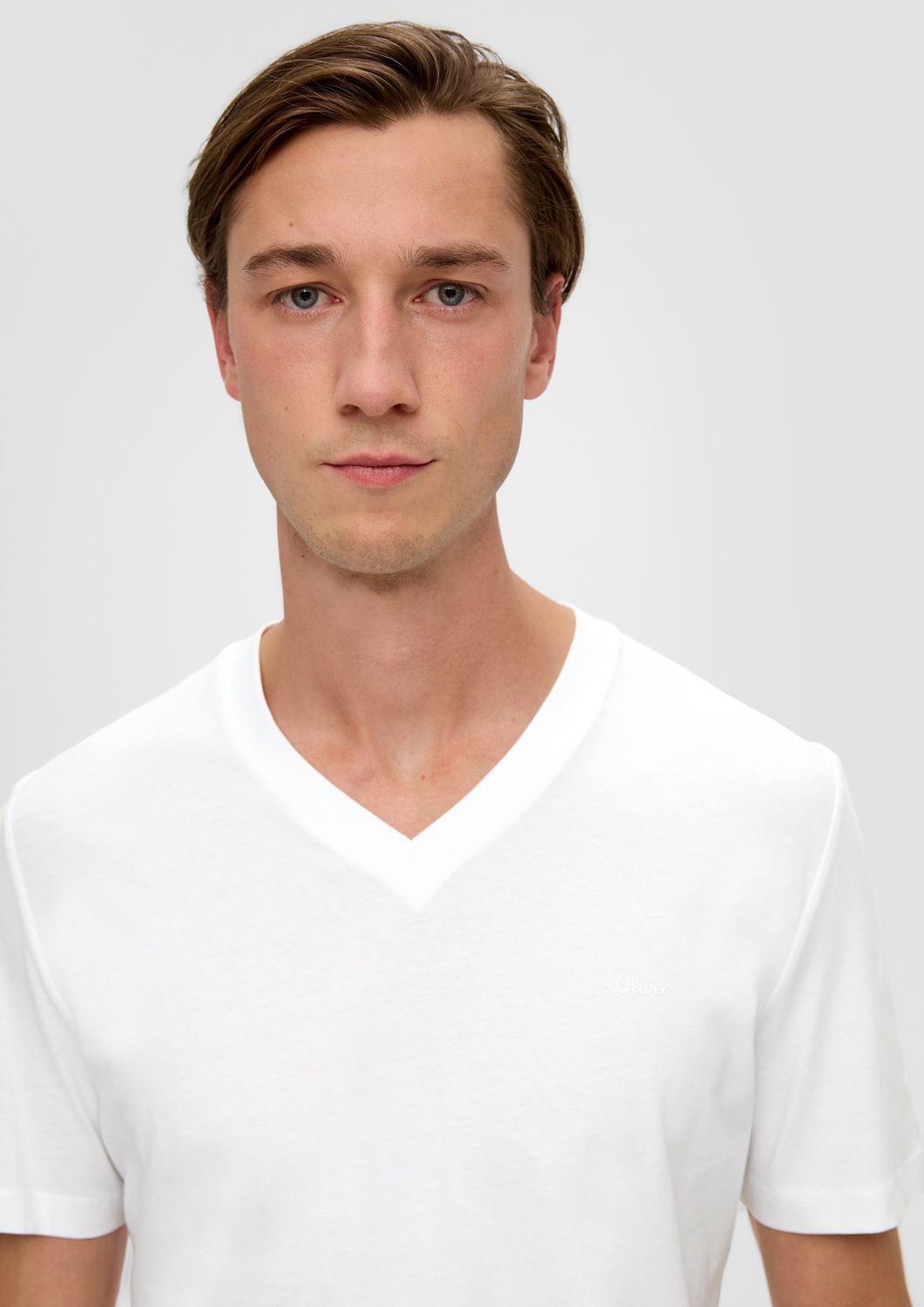 s.Oliver T-Shirt T-Shirt V-Ausschnitt, kurzarm, Baumwolle, günstig online kaufen