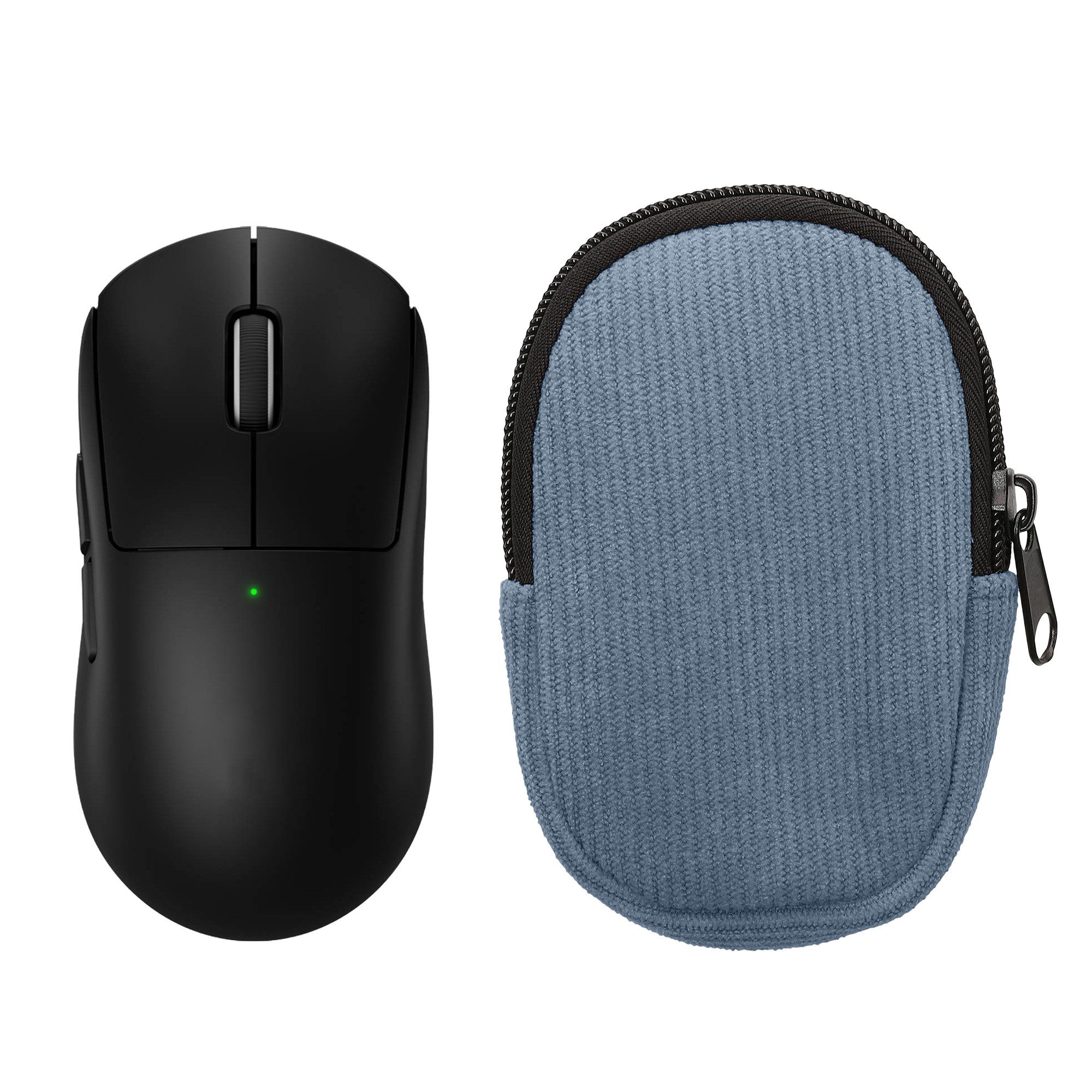 kwmobile Schutz-Set Maus Tasche für Logitech G PRO X Superlight 2 Hülle, Case für Bluetooth Maus aus robustem Cord und Neopren Stoff