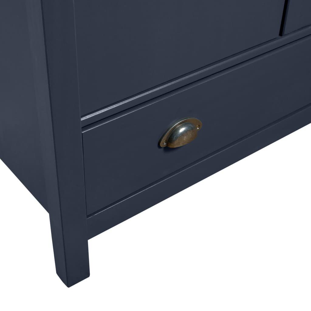 und Kleiderschrank Honigbraun Türen DOTMALL 2 mit aus Grau Drehtürenschrank Kiefer 89x50x170cm Massivholz