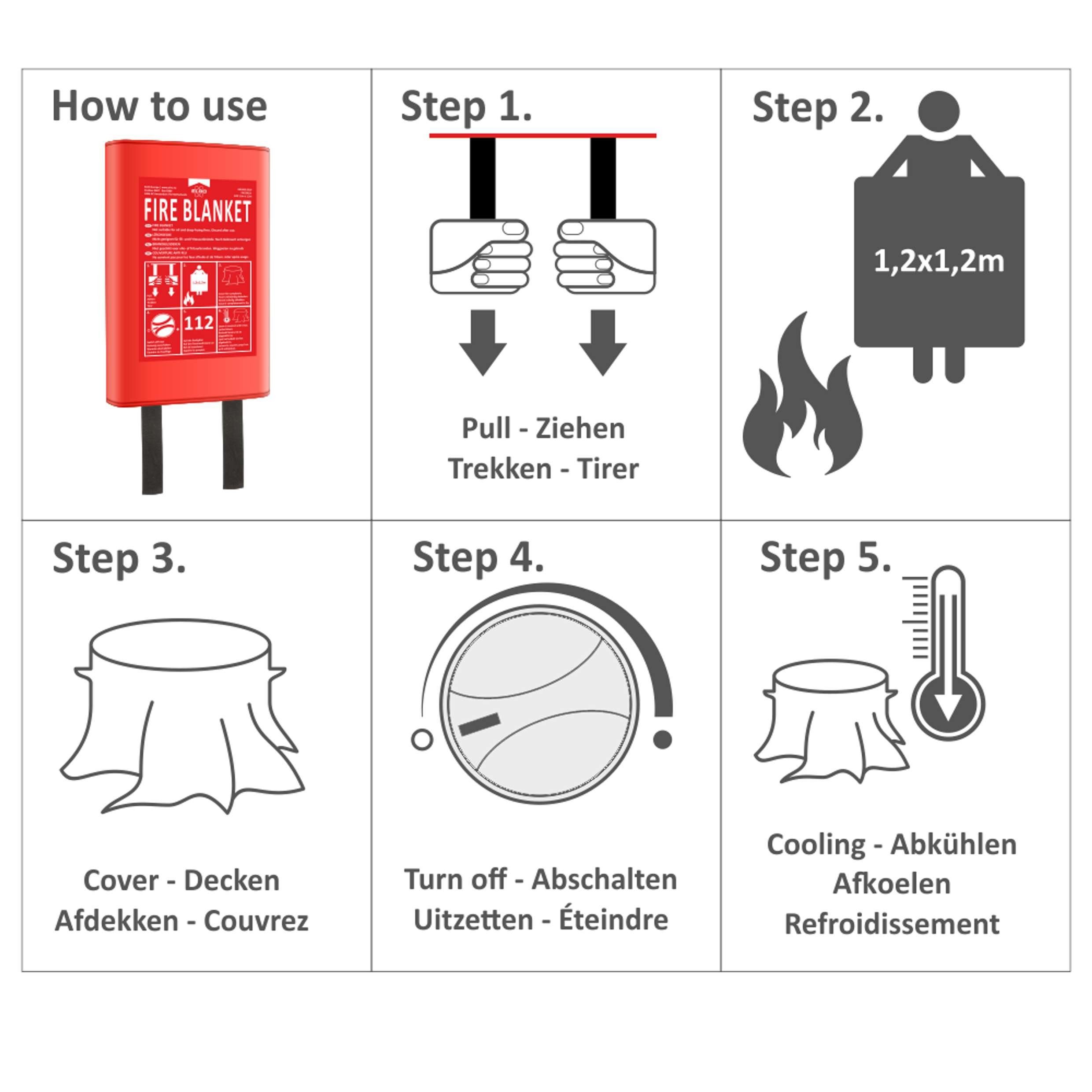 Elro FF040411 Rauchmelder (Brandschutz-Kit - 2x Rauchmelder - 1x COMelder - 1x Löschdecke)