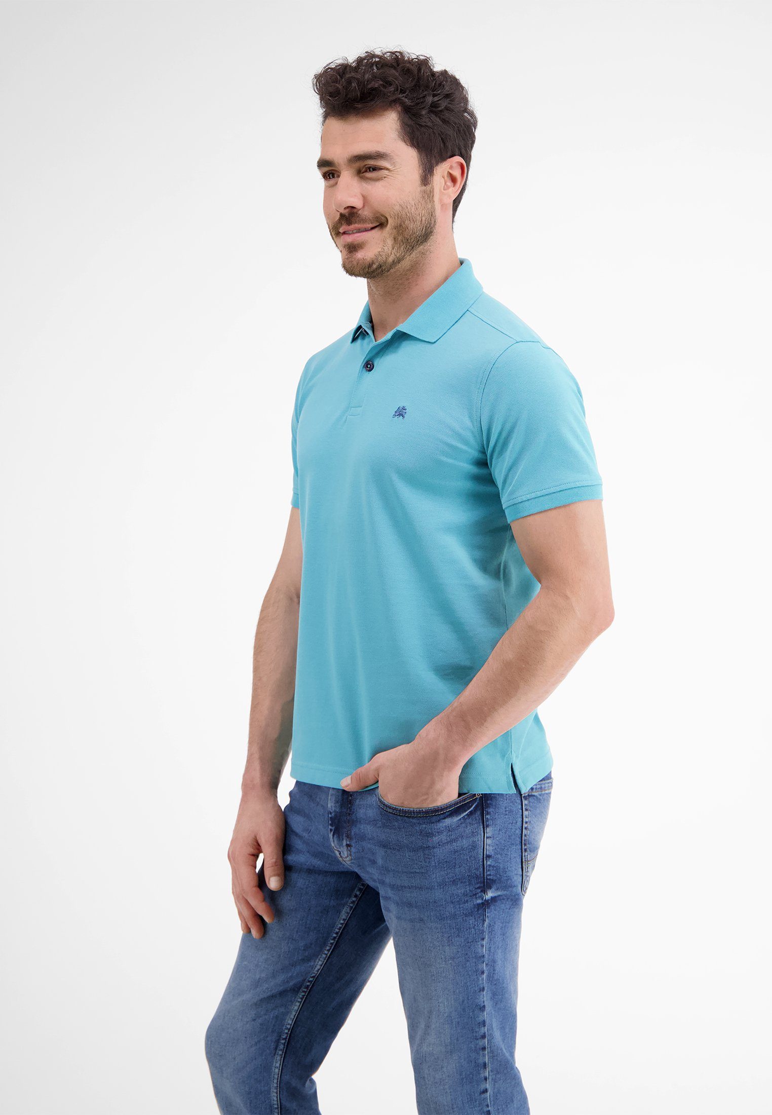 LERROS T-Shirt LERROS Piqué-Poloshirt, SKY BLUE unifarben