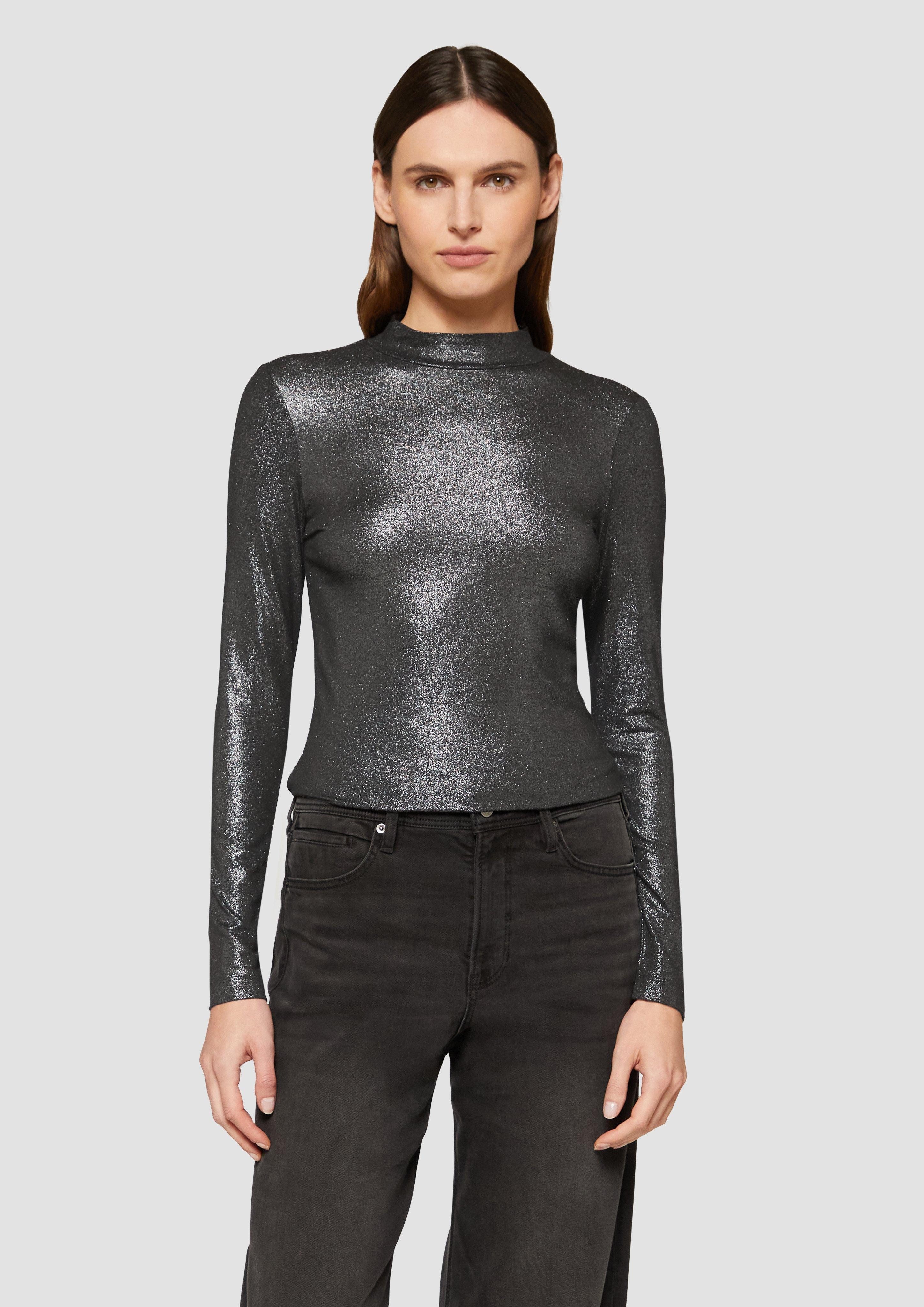 s.Oliver Langarmshirt Schmal geschnittenes Langarmshirt aus günstig online kaufen