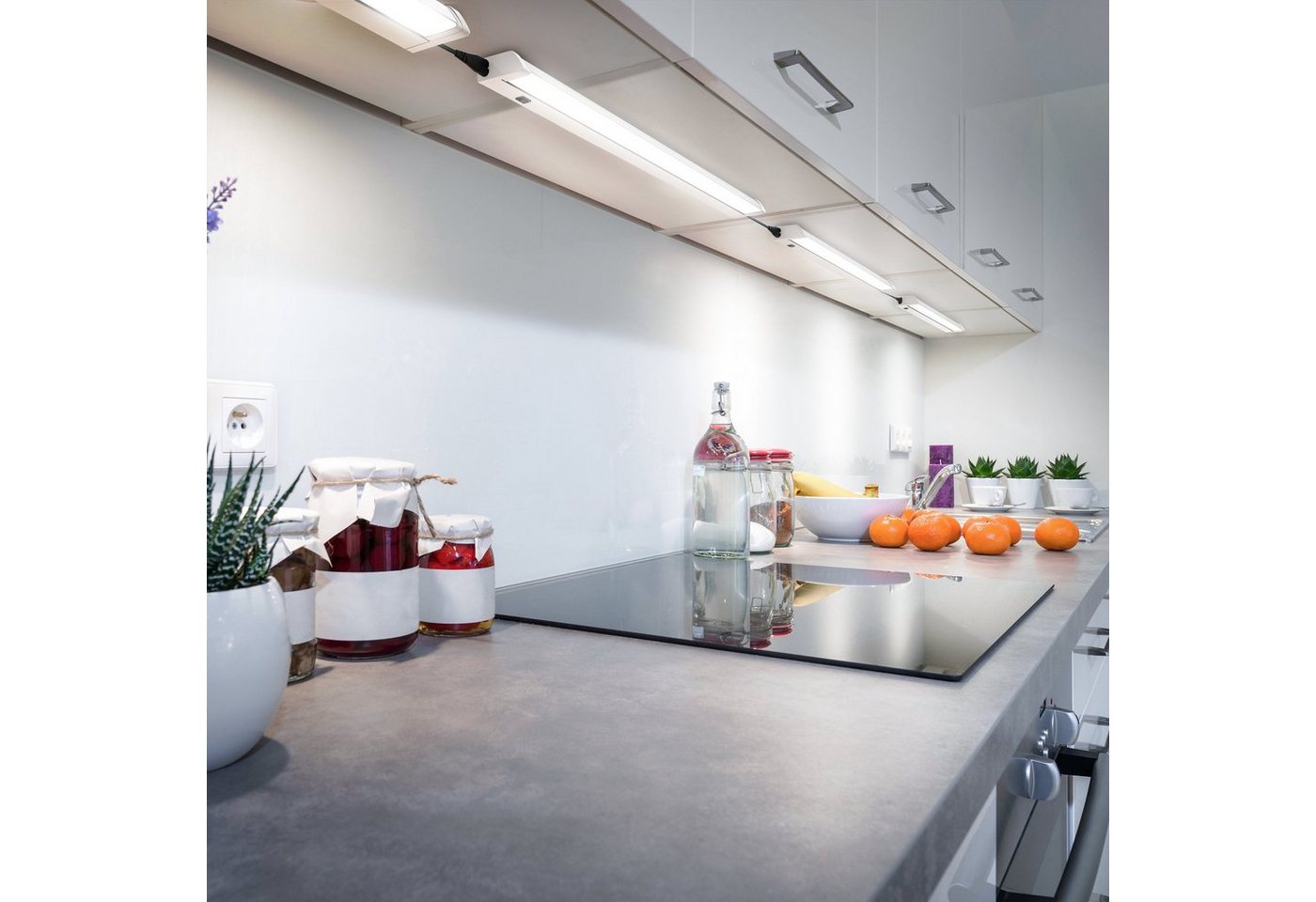 B.K.Licht LED Unterbauleuchte, LED Unterschrankleuchte 150° schwenkbar Farbtemperatur wählbar Küche Werkstatt weiß-kaufen