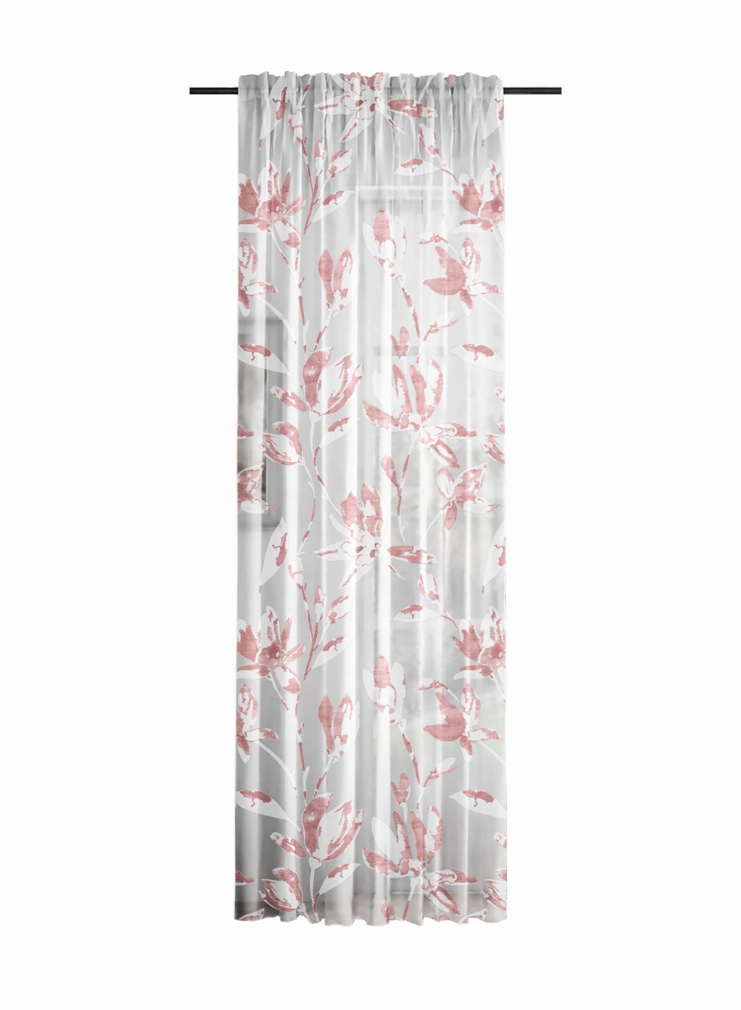 Gözze Vorhang Ambiente Trendlife Qiri Vorhang verdeckte Schlaufe BEERE 140X245CM