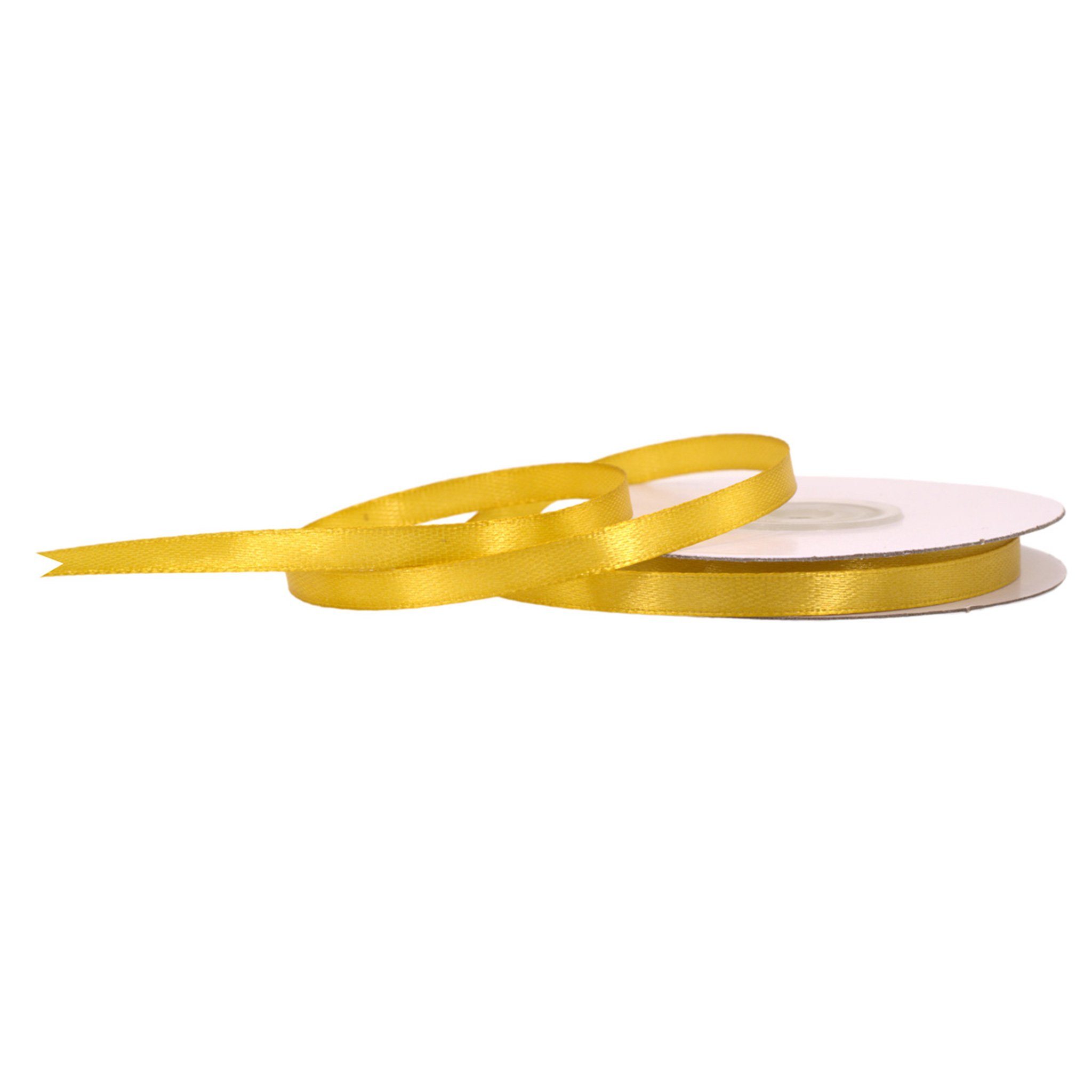 Creativery Satinband, Satinband 6mm x 25m Rolle Gold
