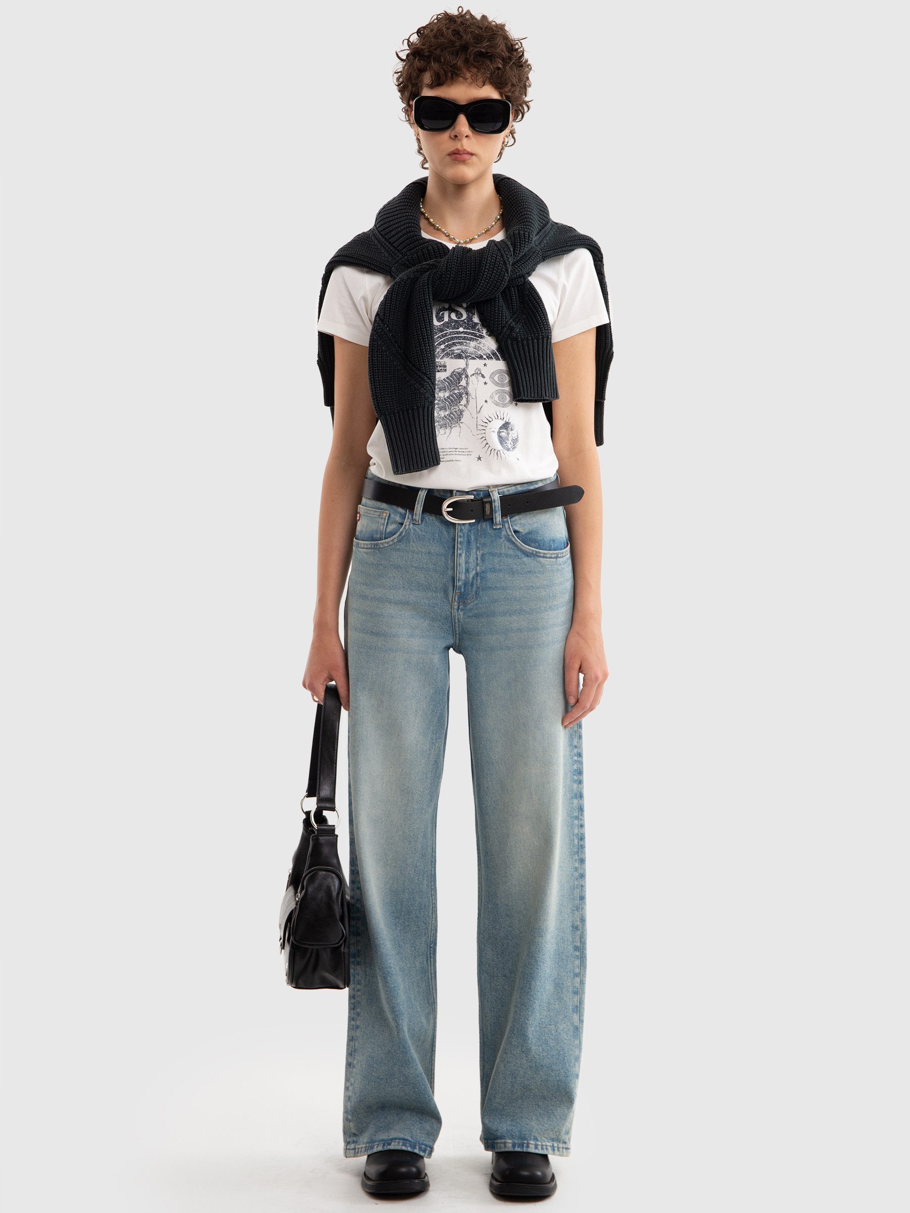 BIG STAR Weite Jeans ATREA hohe günstig online kaufen