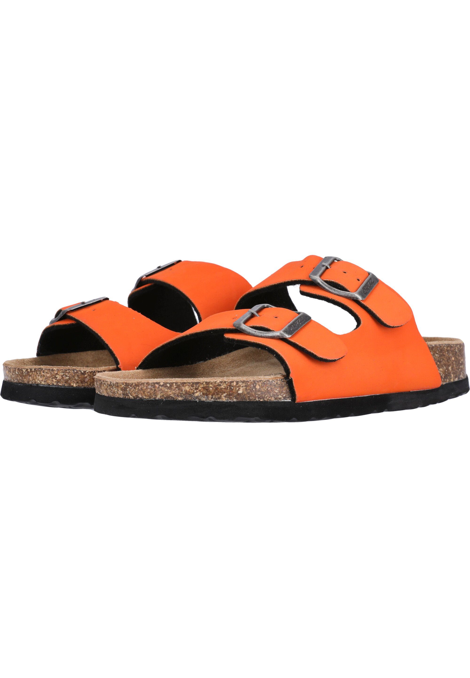 ergonomischem Fußbett Hardingburg Sandale CRUZ mit orange-schwarz