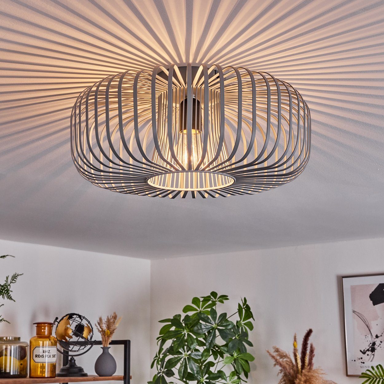 hofstein Deckenleuchte runde Deckenlampe aus Metall günstig online kaufen