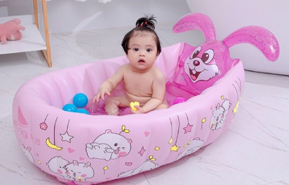 JOKA international Babybadewanne »Aufblasbare Babywanne oder Bällebad zum  aufblasen mit Hase Motiv Größe: 90cm x 55cm x 22cm« online kaufen | OTTO