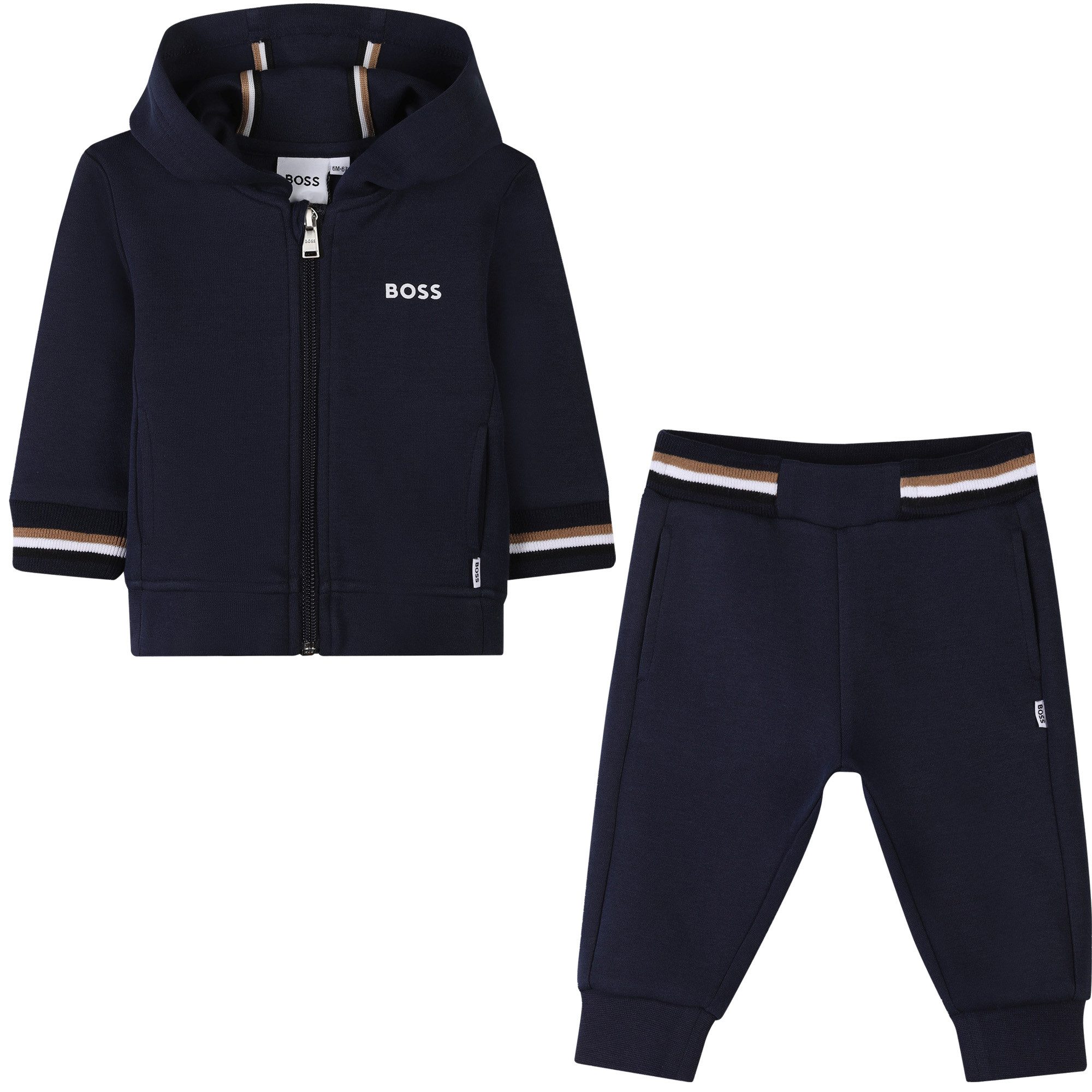 Boss Kidswear Jogginganzug BOSS Kidswear Jogginganzug für Babys in navyblau mit Streifen
