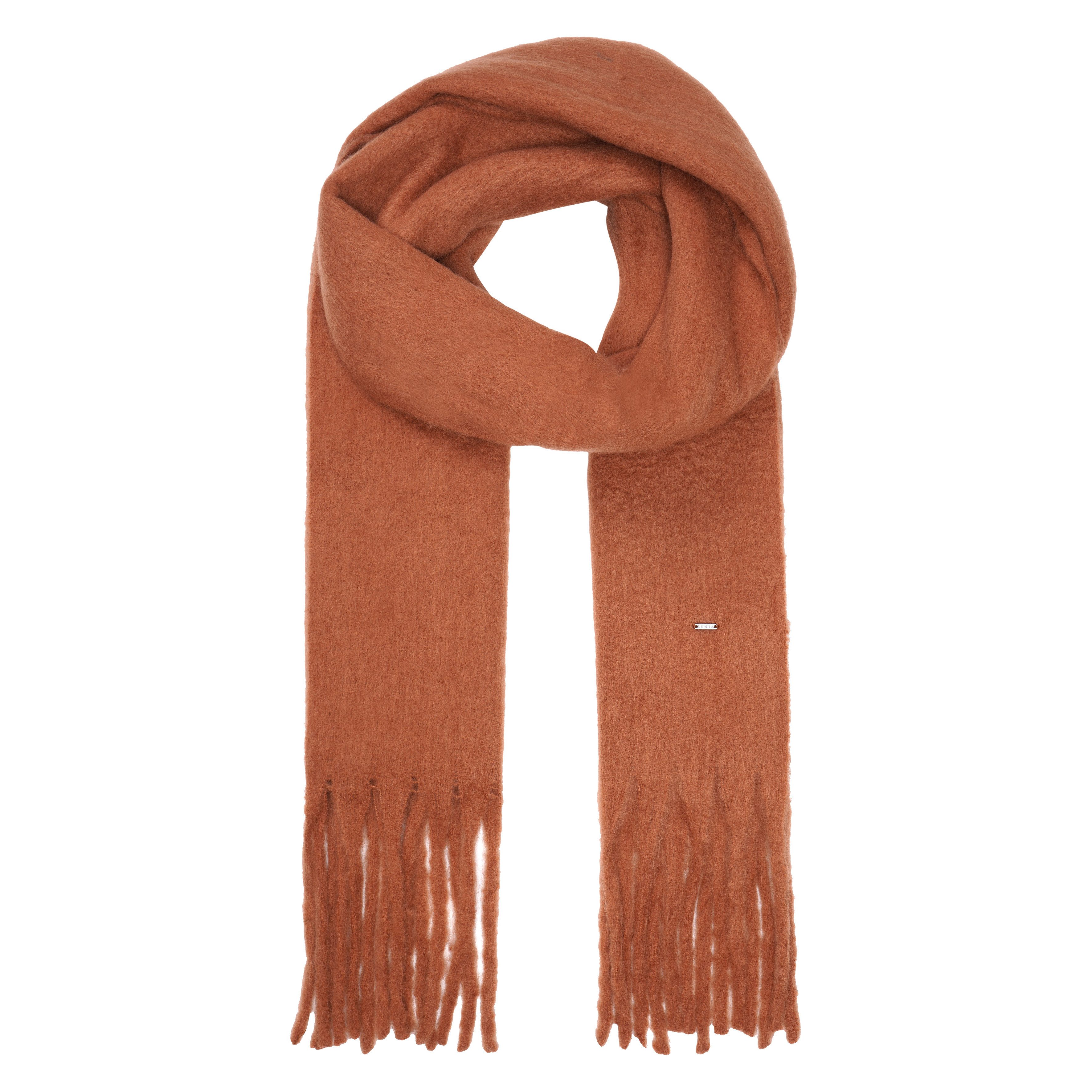 Luhta Schal LUHTA NAANJOKI, langer Schal, mit Fransen an den Enden, aus Polyester