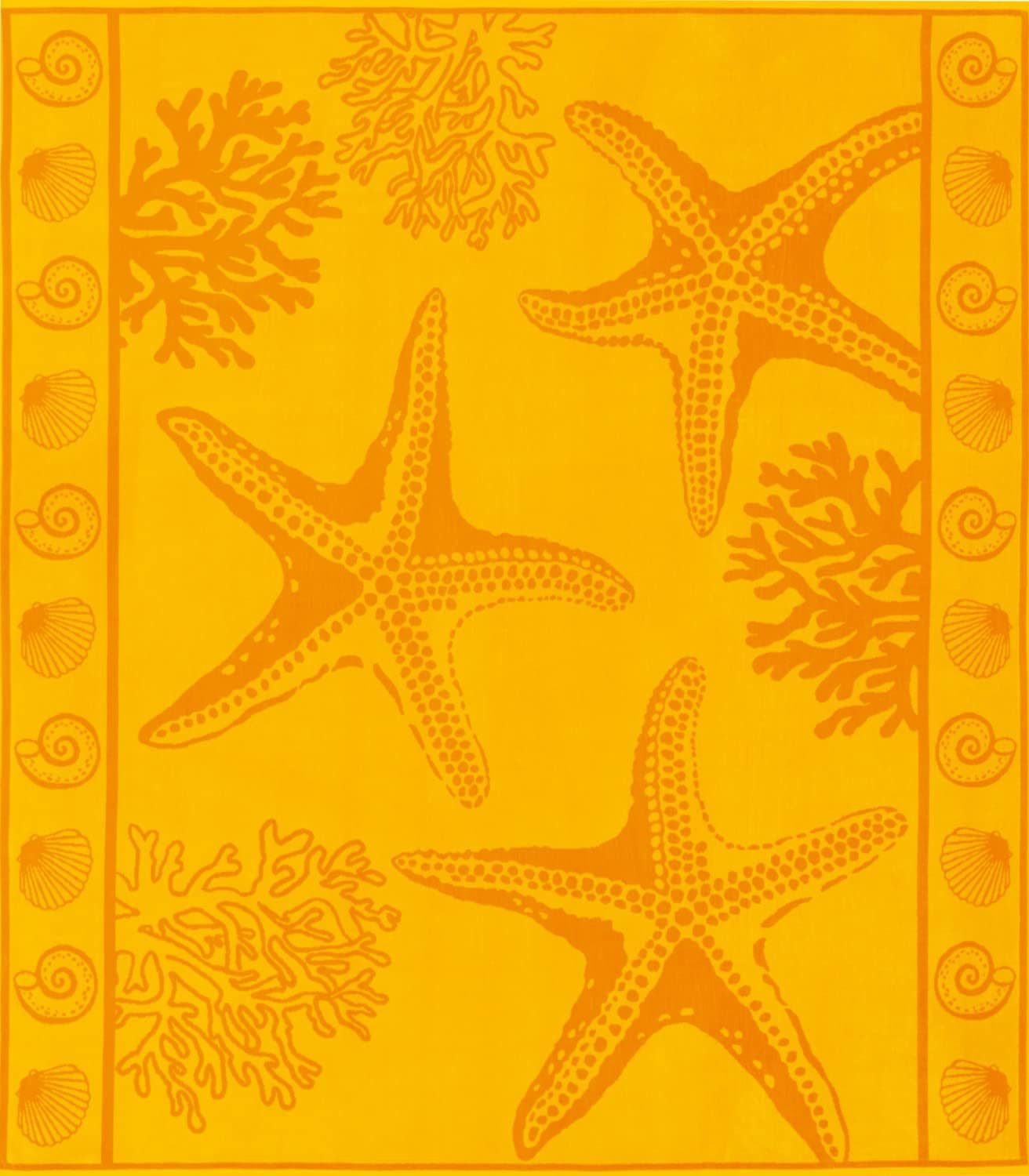 Delindo Lifestyle Strandtuch Tropical SEESTERN, XXL Strandlaken aus 100% ägyptischer Baumwolle, (1-St), Jacquard-gewebtes Motiv