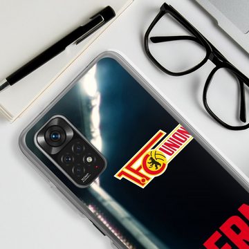DeinDesign Handyhülle Fanartikel 1. FC Union Berlin Fußball Eisern Union Typo, Xiaomi Redmi Note 11 4G Silikon Hülle Bumper Case Handy Schutzhülle