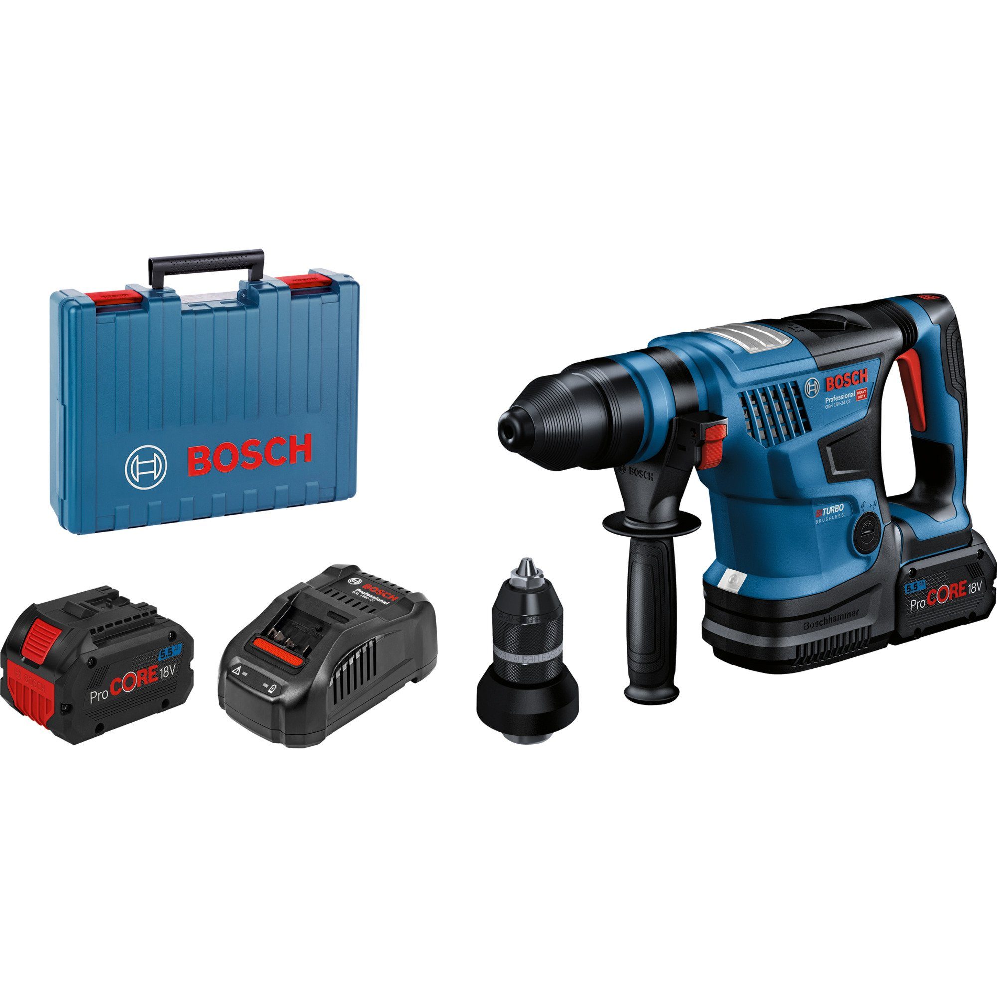 Bosch Professional Bohrmaschine Bosch Professional Akku-Bohrhammer GBH 18V-34 CF