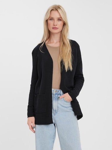 Vero Moda Strickjacke VMLILLIE LS POCKET CARDIGAN black | Cardigans