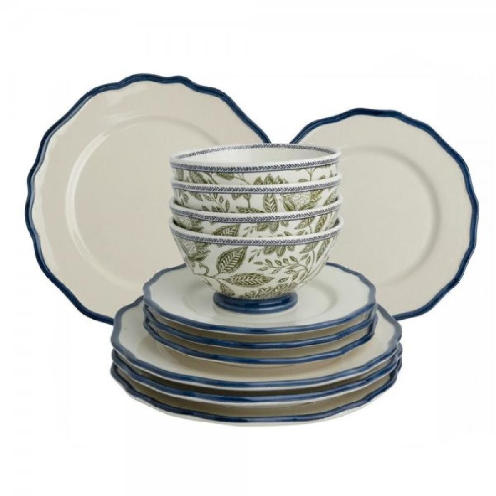 LAURA ASHLEY Geschirr-Set Geschirr-Set Hedingham Blue Sage (12-teilig)