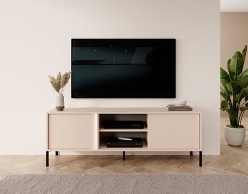MOEBLO TV-Board Calor G 153 2D (in Option mit/ohne LED, Lowboard Fernsehtisch TV Bank TV Tisch Fernseher Tisch TV Möbel), B 153,1 cm / H 53,4 cm / T 39,5 cm