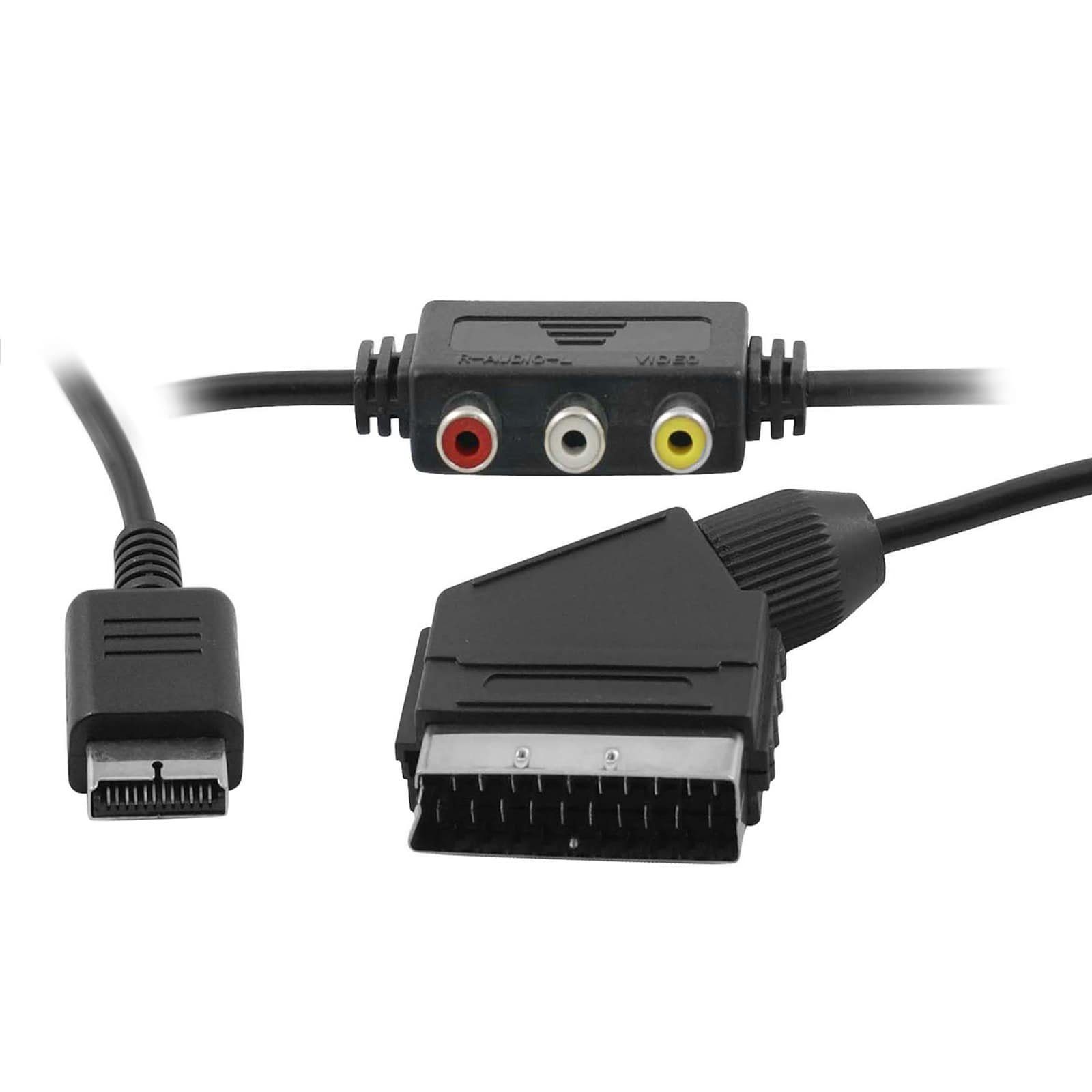 EAXUS RGB Scart Kabel für PlayStation 3 Audio- & Video-Kabel, Scart, Für Playstation 3, (180 cm), geeignet für PS3, mit Audio-Out für Stereoanlage