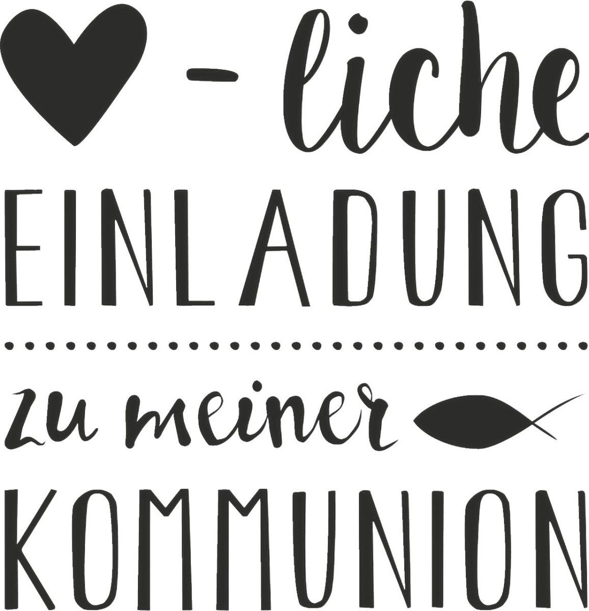 Heyda Stempel Motivstempel 'Herzliche Einladung zur Kommunion' 5,2x5,4cm