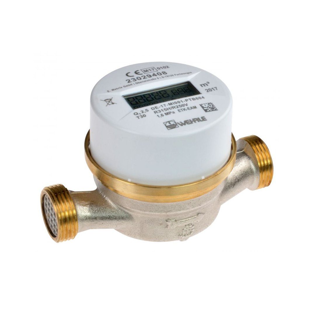 Schlösser Warmwasserzähler Warmwasserzähler, digitale Anzeigen, AG 3/4", 110mm