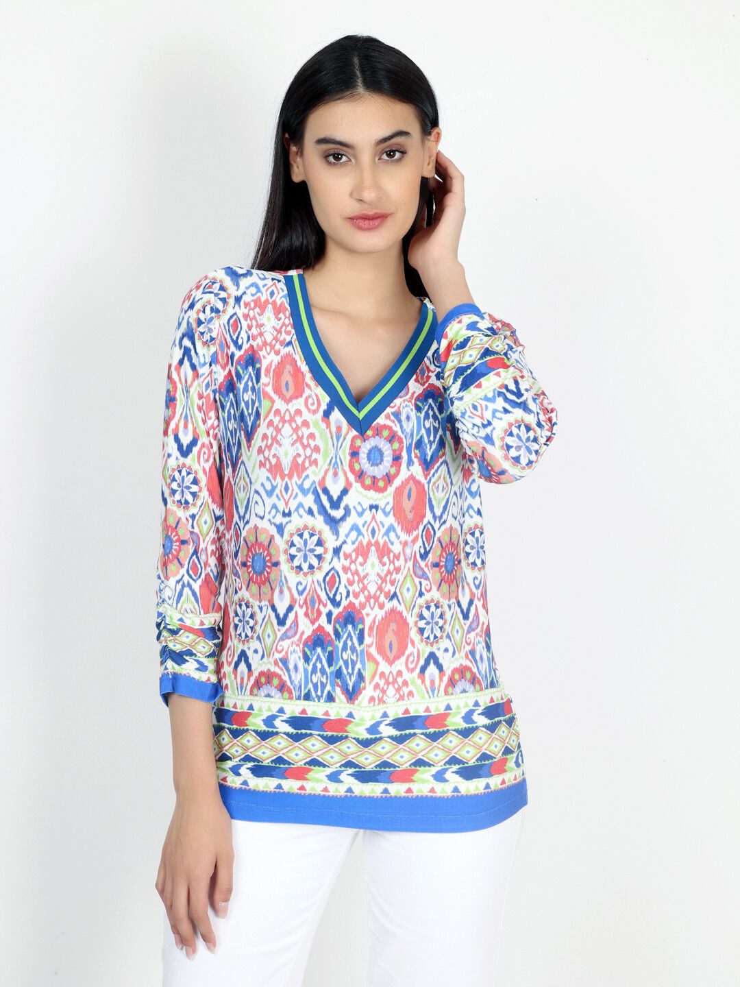 VICCI Germany Langarmbluse aus Jersey mit V-Ausschnitt günstig online kaufen