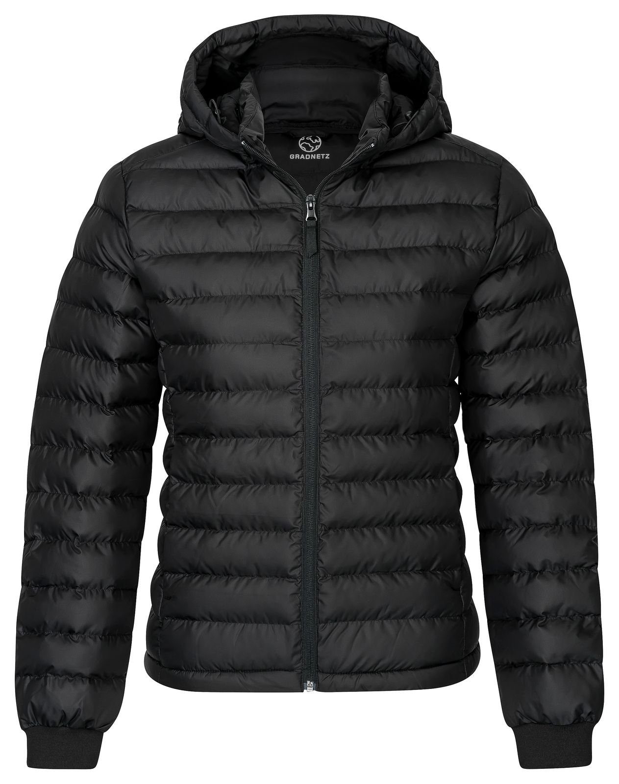 Gradnetz Steppjacke Damen (1-St) Abnehmbare Kapuze