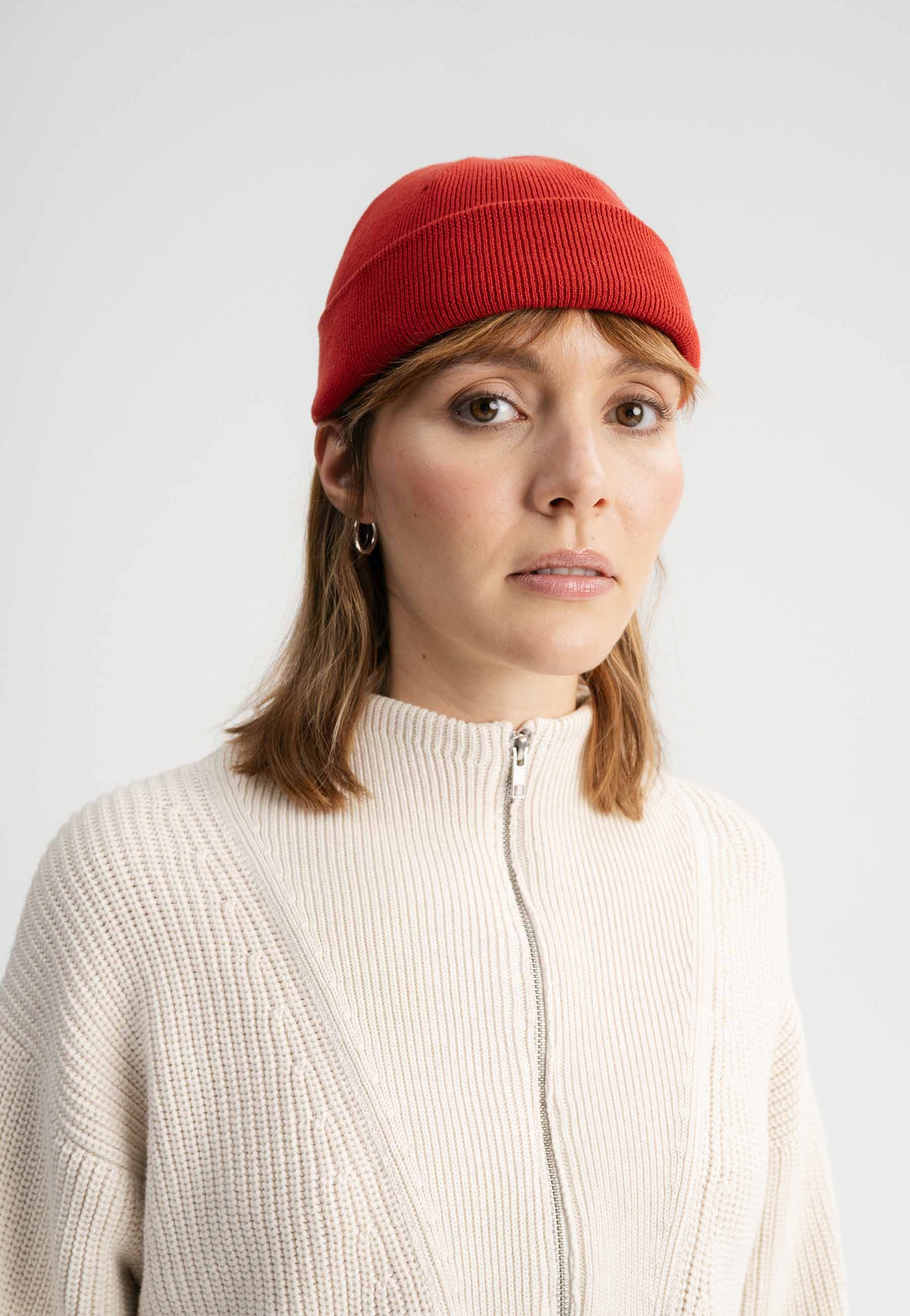 MELA Strickmütze Feinstrick Mütze kurz Style LESH clean