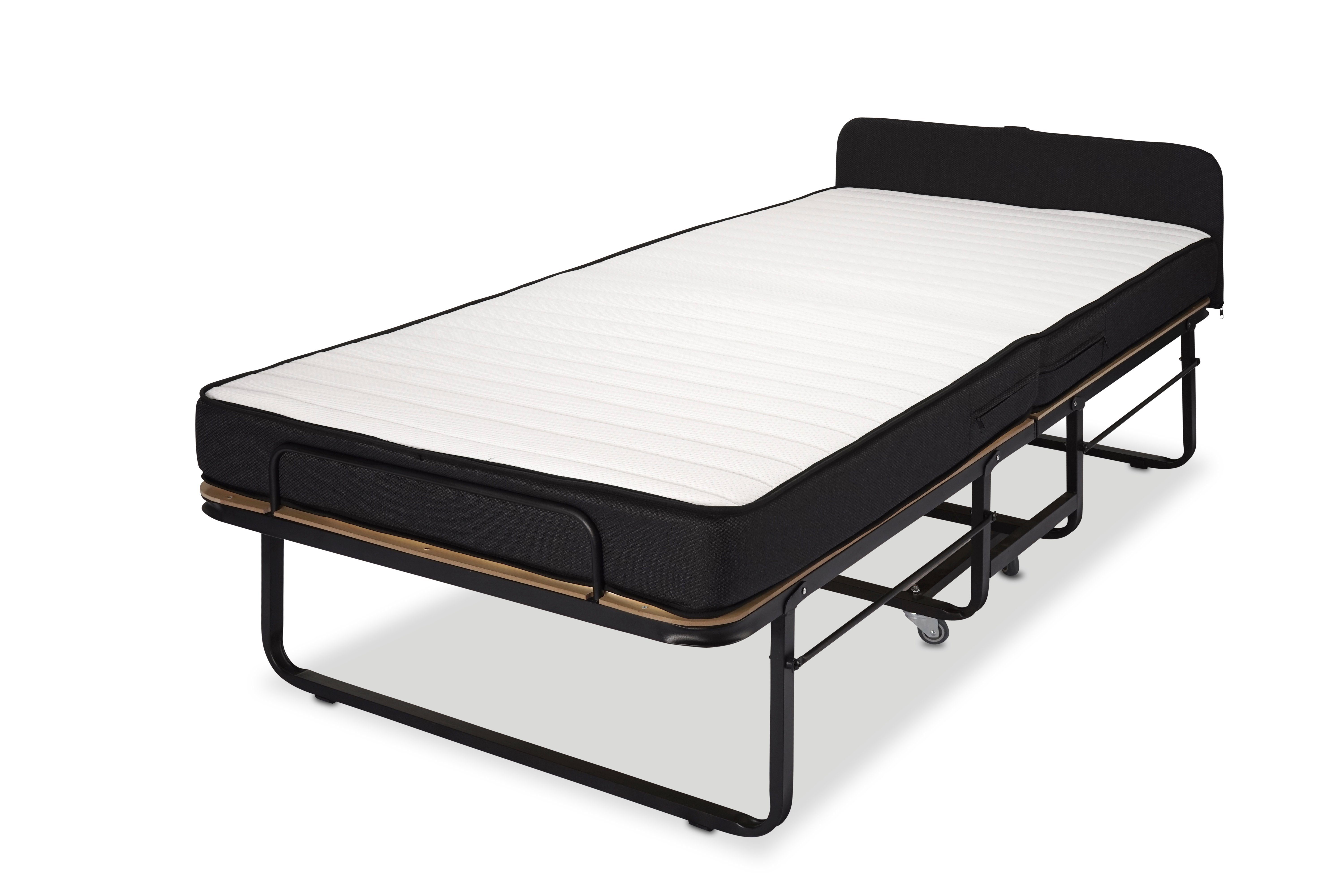 90 cm Klappbett 200 gepolstertes und x incl. Kopfteil Husse, Comfort BedBox Federkern Matratze Gästebett gepolstertem mit super Kopfteil