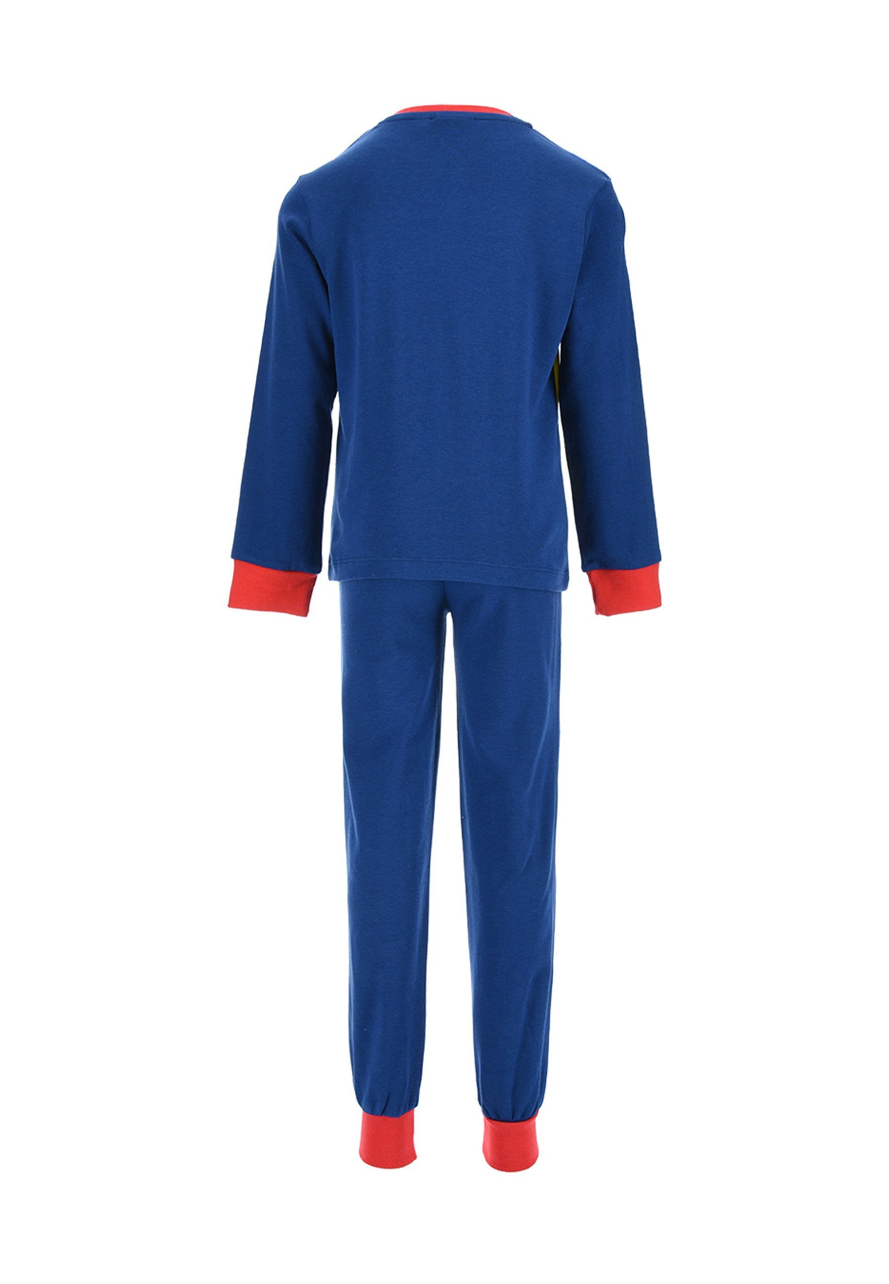 PAW Rubble Schlafanzug Jungen Kinder Chase langarm (2 PATROL tlg) Nachtwäsche Dunkel-Blau Marshall Pyjama