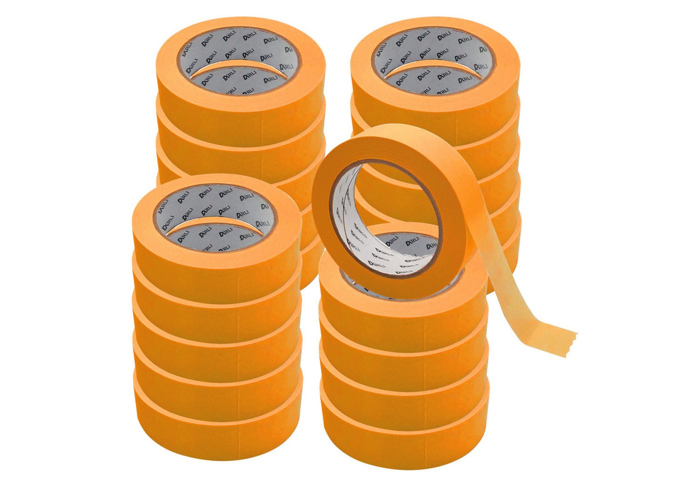 ARLI Kreppband 20x Kreppband Goldband 30 mm x 50m Acrylat ECO (20er Set, 20-St., Rollen) Acrylat Abdeckbänder für Maler und Lackierer economy