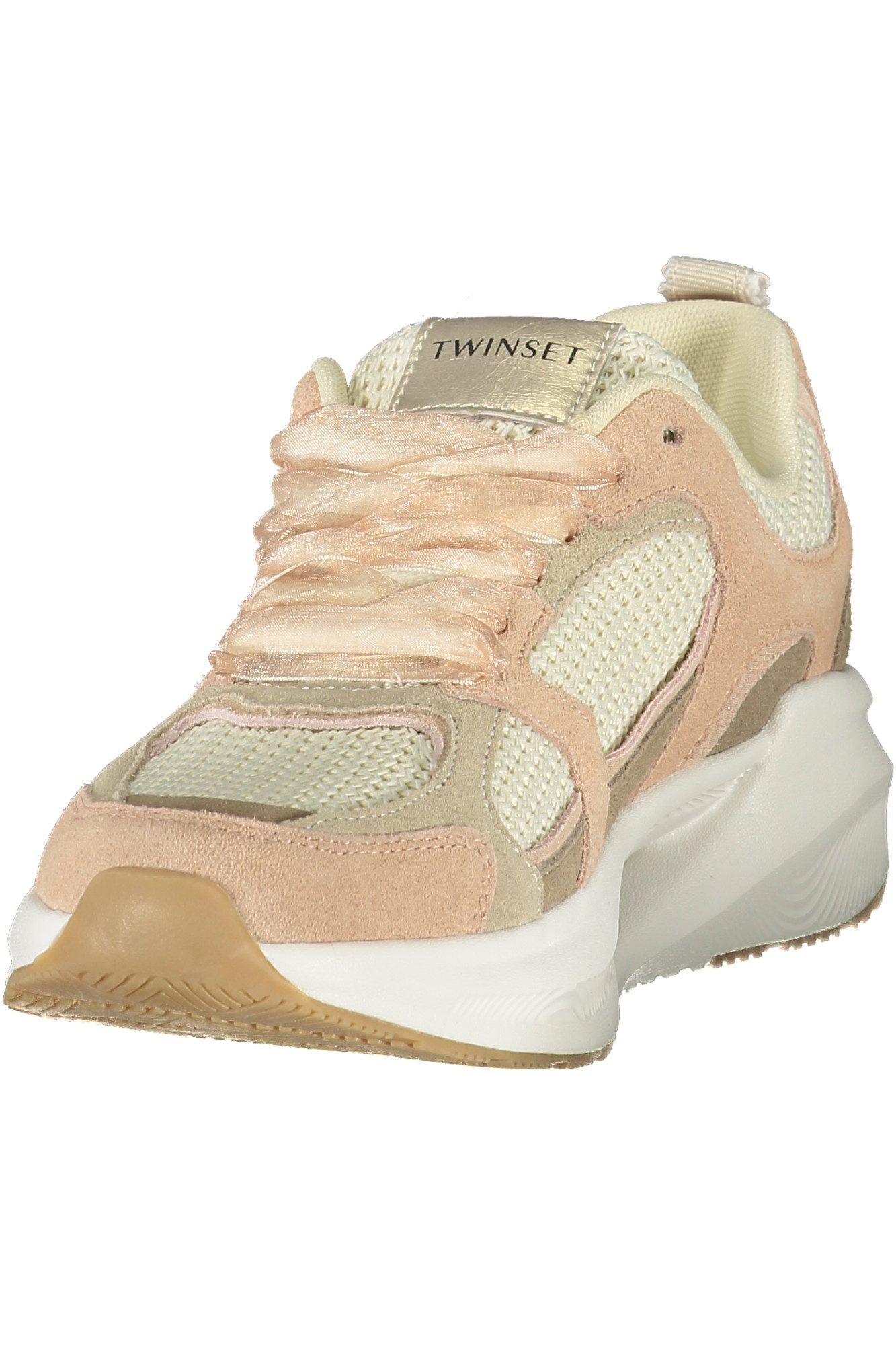 TWINSET Sneaker Stylische Damensneaker in Rosa mit Beige-Details