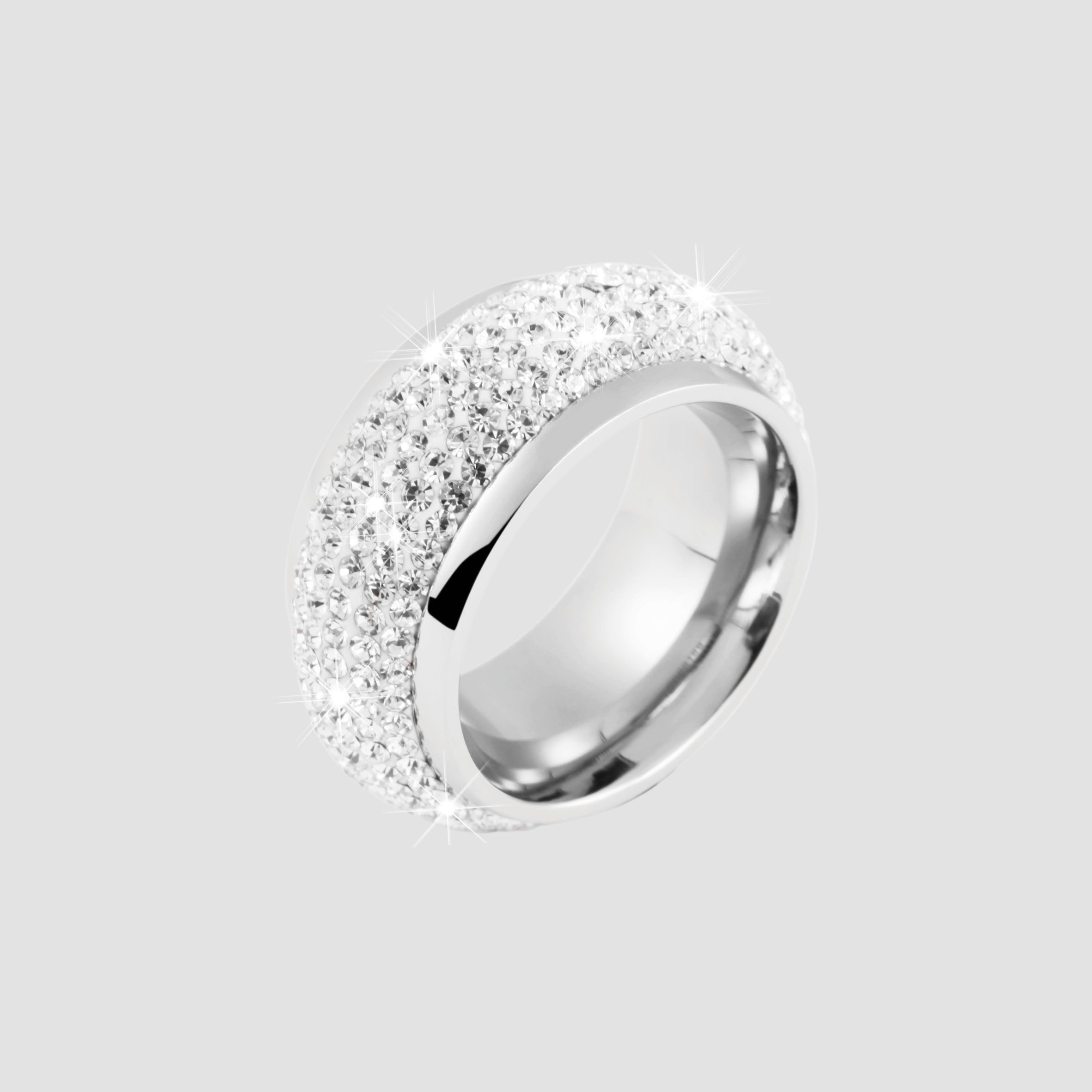 AKZENT Fingerring Clodia Edelstahl silber Damen, Damen Ring günstig online kaufen