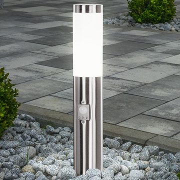 etc-shop Sockelleuchten, Leuchtmittel nicht inklusive, Gartenlampe mit Bewegungsmelder Außen Sockelleuchte Stehleuchte