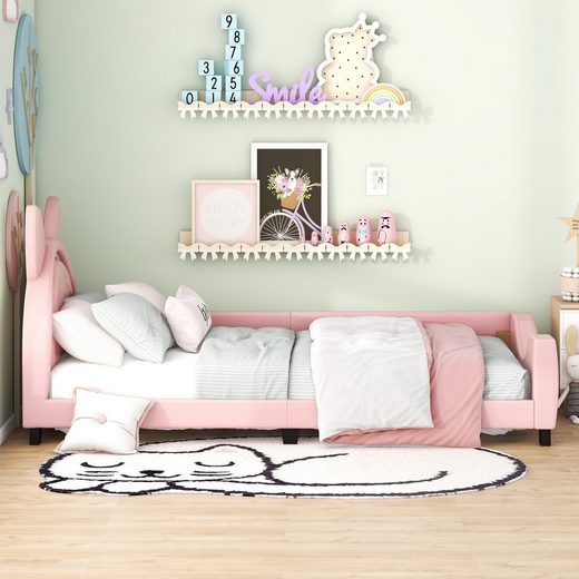 OKWISH Bett 90 x 200 cm Einzelbett  - Einrichtungsbeispiel