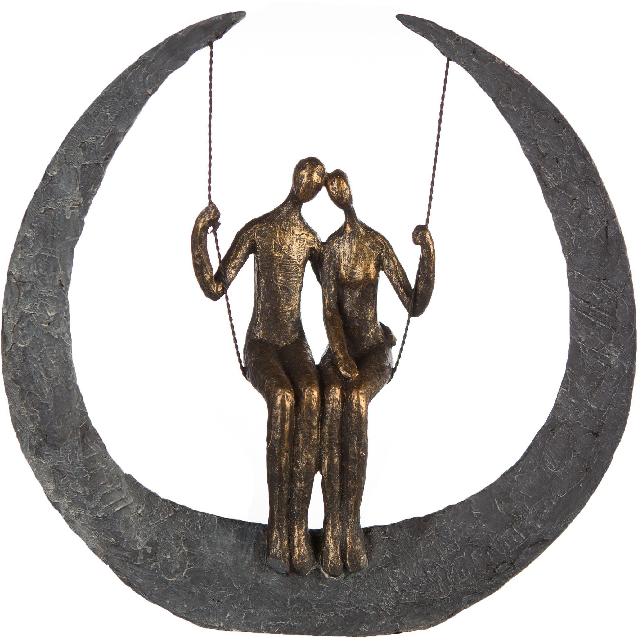 Swing, bronzefarben/grau, bronzefarben/grau Casablanca Gilde Skulptur Dekofigur Polyresin (1 St), by