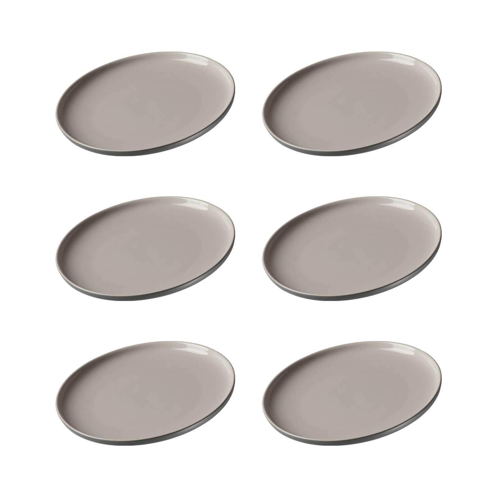 Ritzenhoff & Breker Frühstücksteller Jasper Dessertteller ø 19.0 cm 6er Set, (6 St) Grau