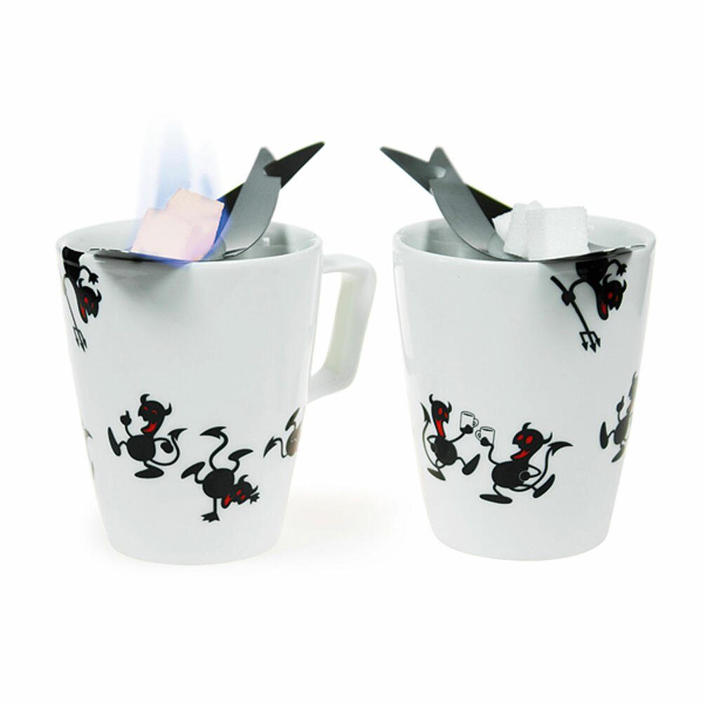 Feuerteufel Tasse Take2-Design Porzellan Tassenset 4-tlg.,