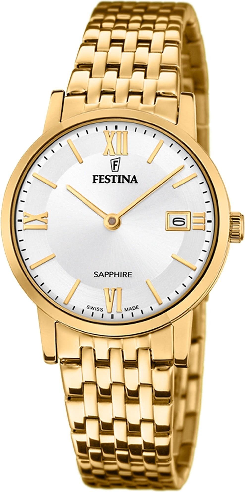 Quarzuhr Festina Damenuhr Edelstahl gold Festina