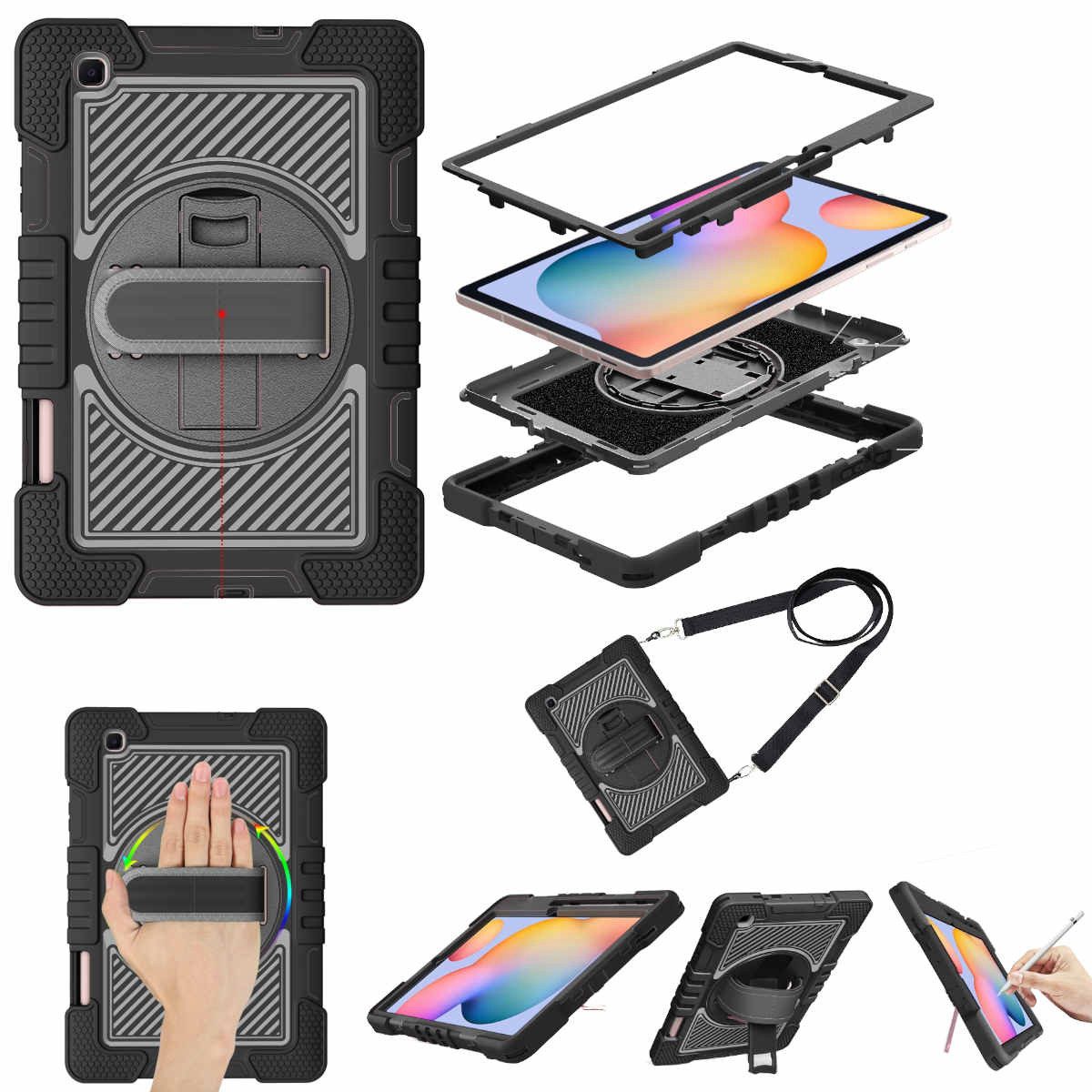 Wigento Tablet-Hülle Für Samsung Galaxy Tab S6 Lite 2024 / 2022 / 2020 360 Grad Hybrid Case