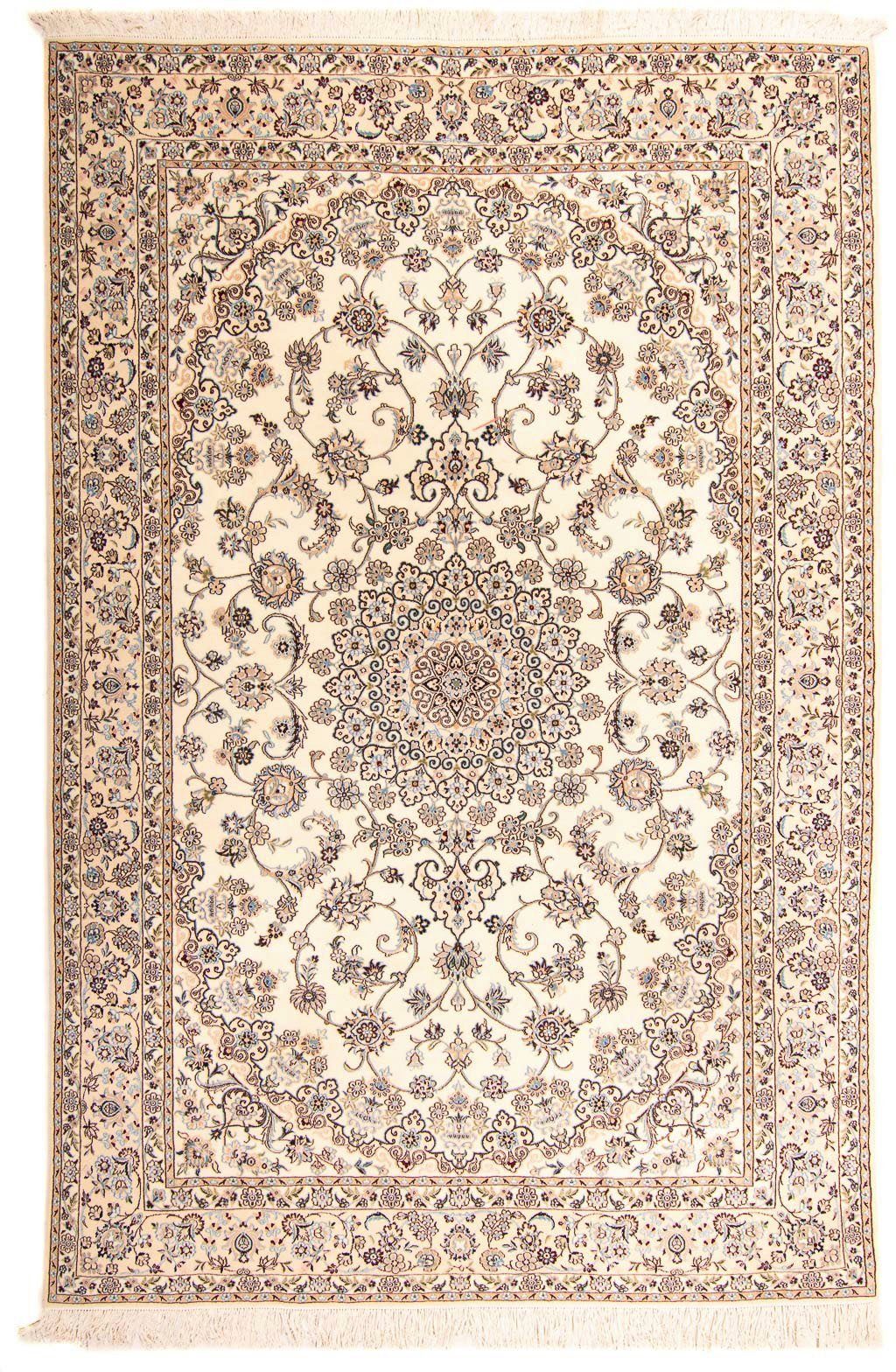 Perser morgenland, Royal mit - Höhe: - Wohnzimmer, rechteckig, 210 - Nain Zertifikat Orientteppich beige, 10 mm, x Handgeknüpft, cm Einzelstück - 326