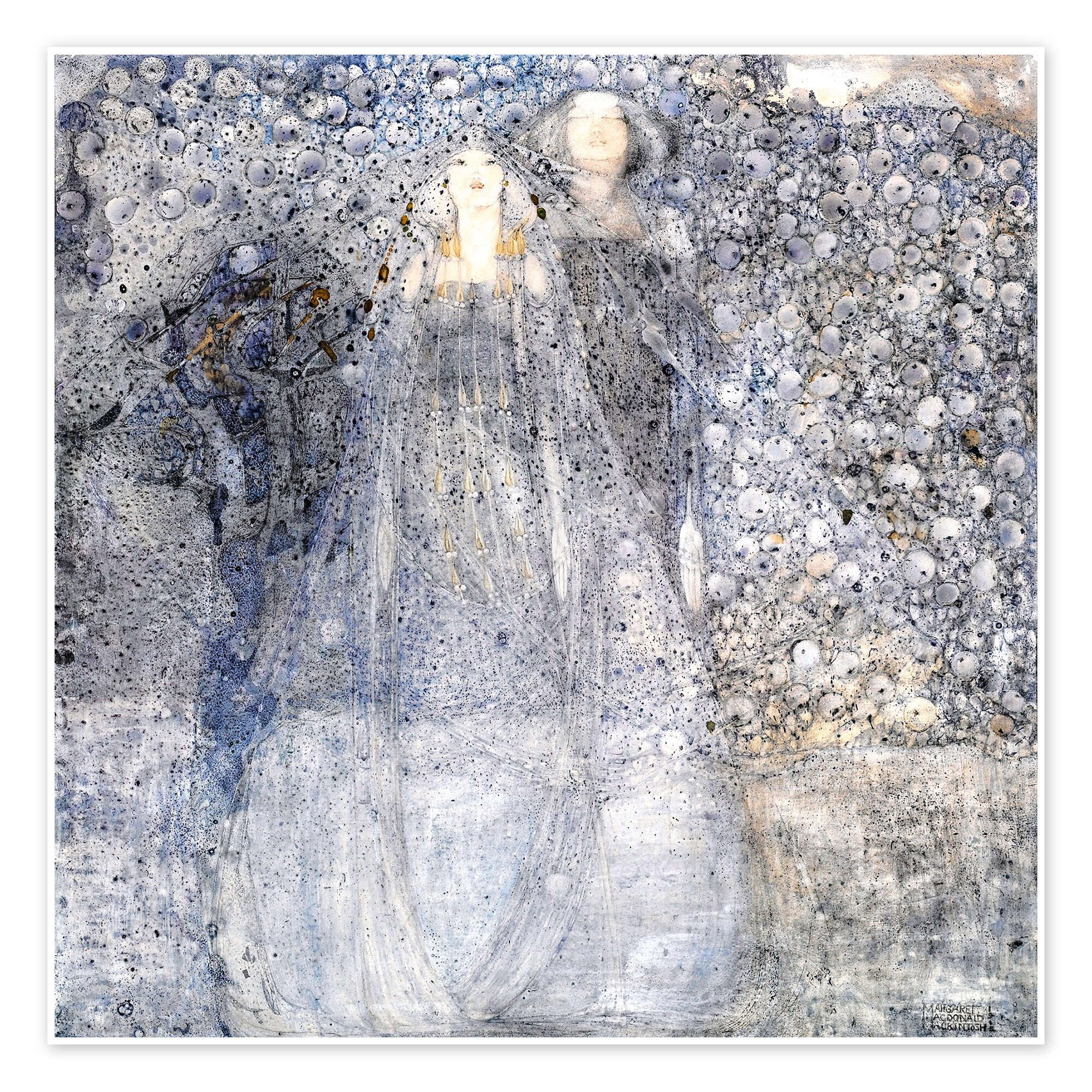 Posterlounge Wandbild Silberne Äpfel, Margaret MacDonald Mackintosh, erhältlich als Poster, Leinwandbild, Wandsticker oder Acrylglasbild
