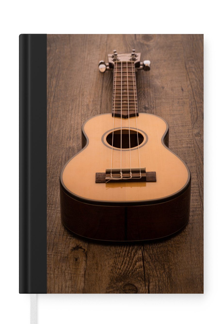 MuchoWow Notizbuch Akustische A5, Merkzettel, 98 Gitarre Notizheft, einem Seiten, auf Tagebuch, Haushaltsbuch Journal, Holztisch