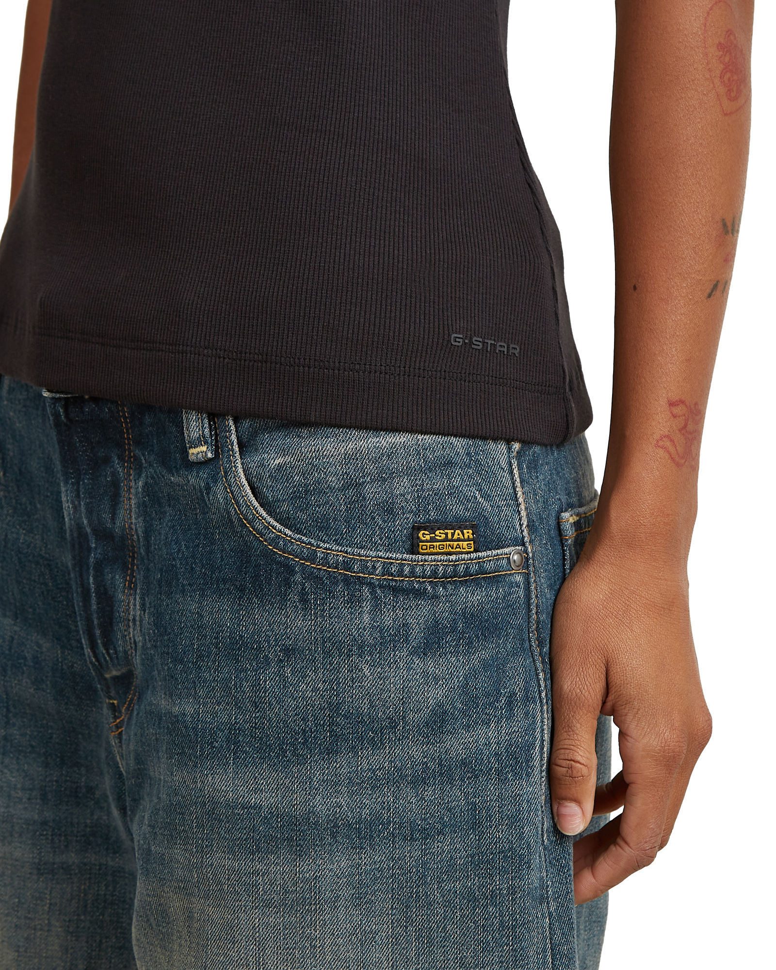 G-STAR T-Shirt Slim Rib T-Shirt – Bild 5 von 5