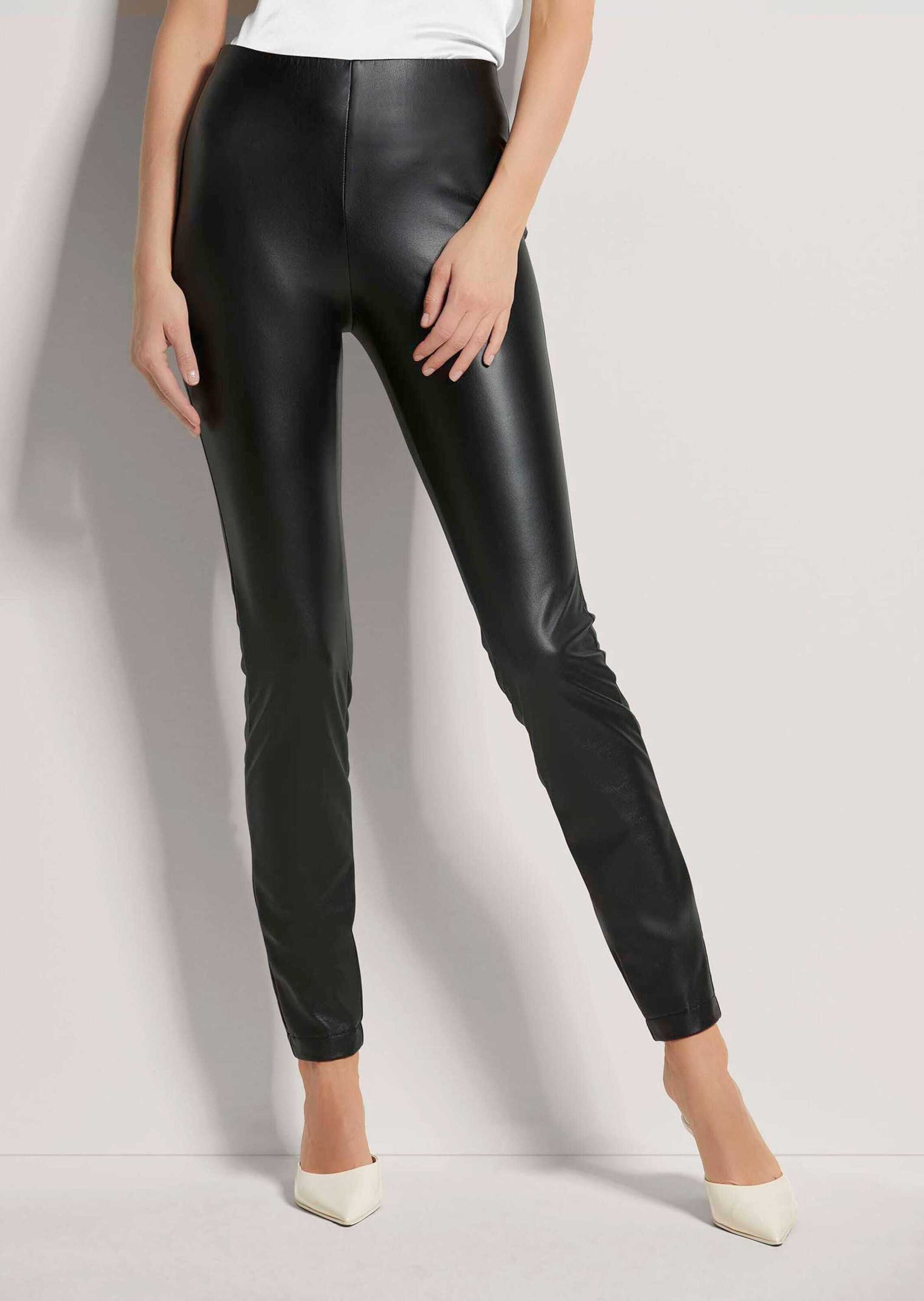 MADELEINE Leggings Glanzvolle Stretch-Leggings in Leder-Optik Stretchhose m günstig online kaufen