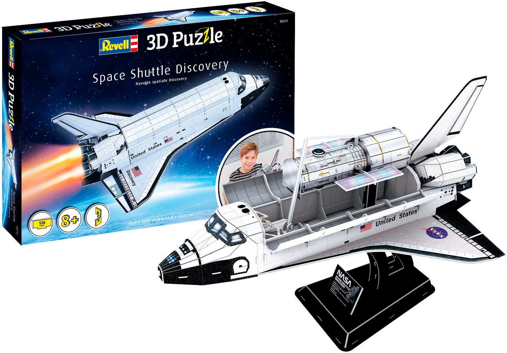 Revell® 3D-Puzzle Space Shuttle Discovery, 126 Puzzleteile günstig online kaufen