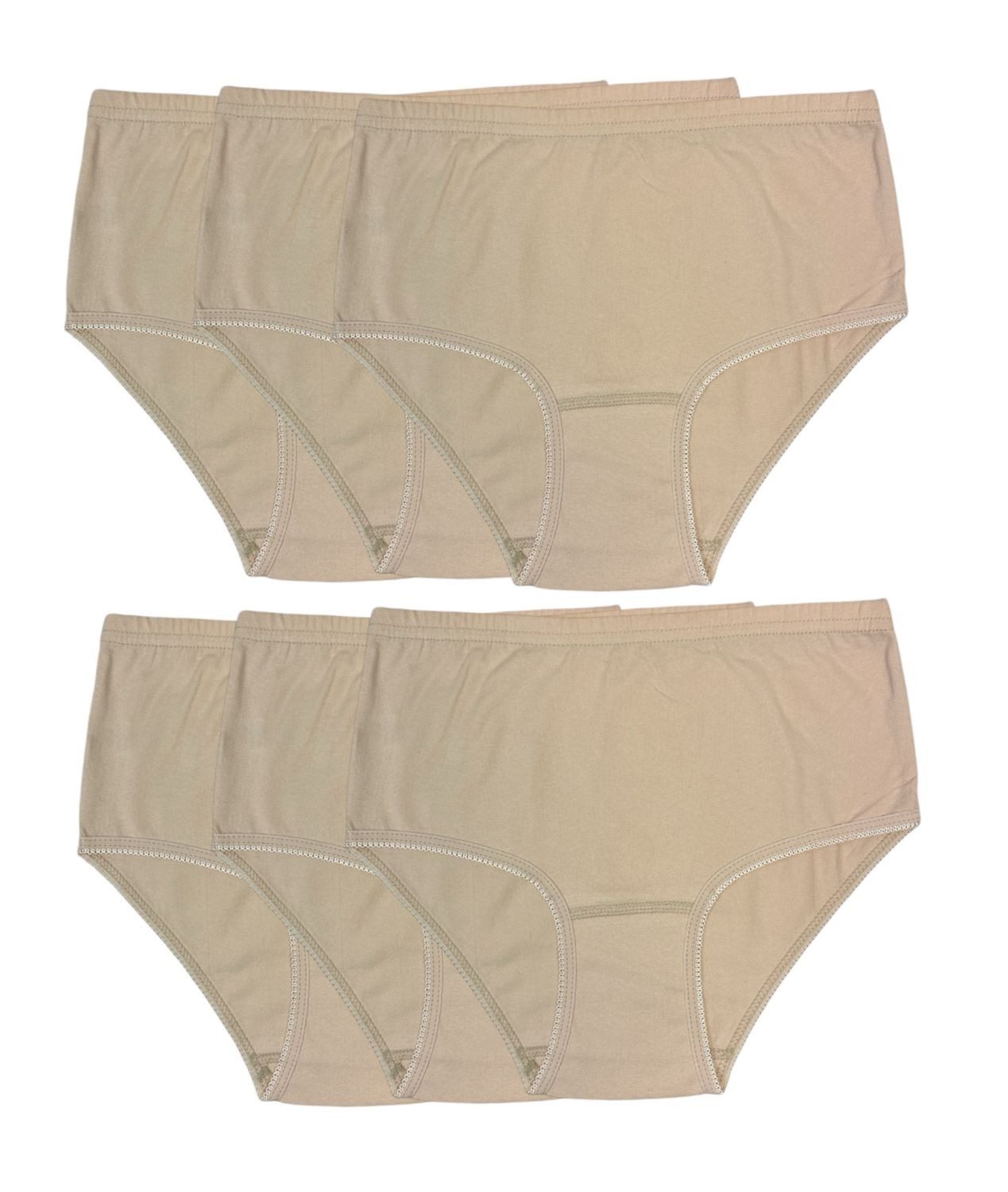 Toker Collection® Taillenslip Damen Taillenslip Baumwolle mit Elasthan 6er Pack (Spar Pack, 6er Pack)