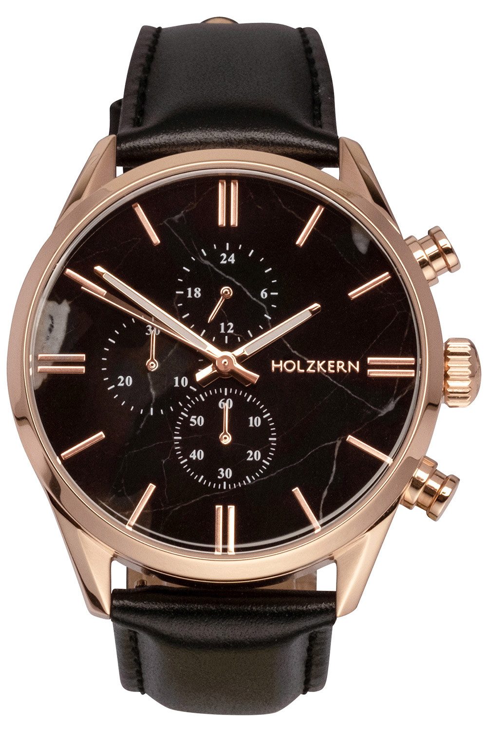 Holzkern Quarzuhr Chronograph Relational Marmor/Roségoldfarben günstig online kaufen