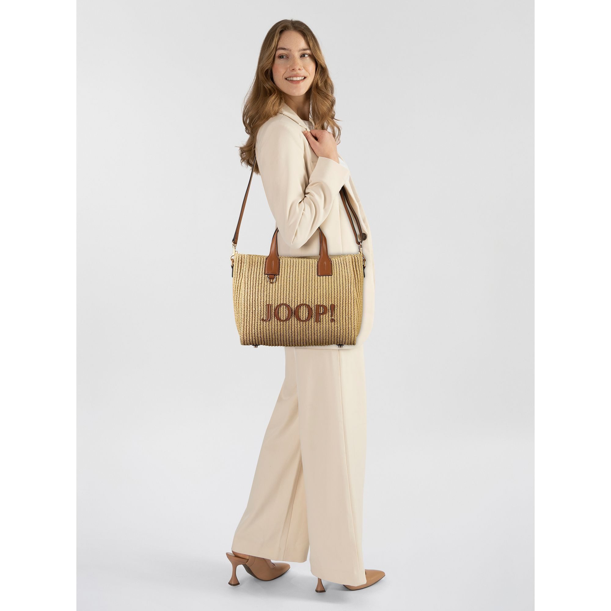 JOOP! Henkeltasche Stromboli, Stroh