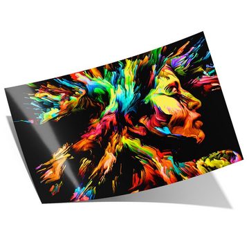 Mister-Kreativ XXL-Wandbild Abstract Coloured Face - Premium Wandbild, Viele Größen + Materialien, Poster + Leinwand + Acrylglas
