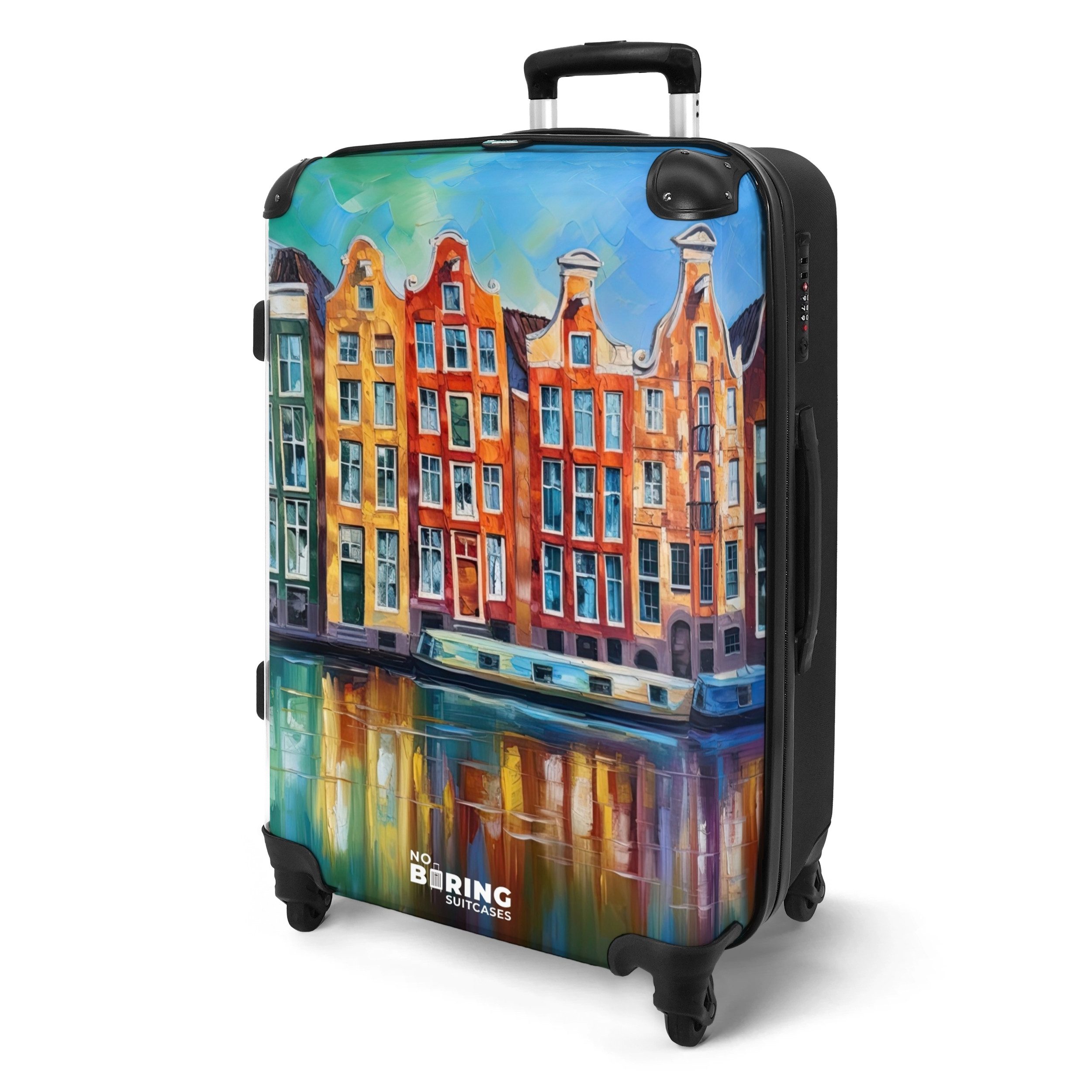 NoBoringSuitcases.com© Hartschalen-Trolley Amsterdam - Ölgemälde - günstig online kaufen